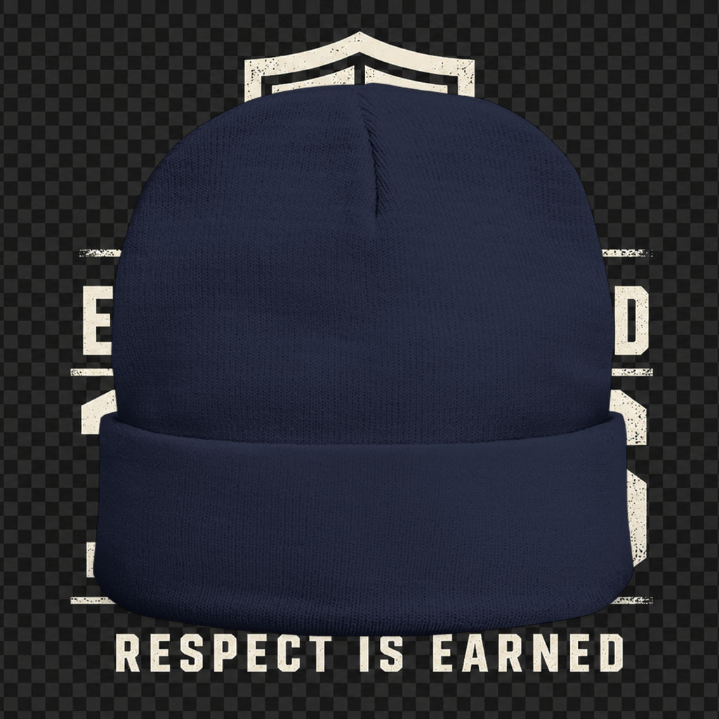 EARNED GROUND 1776 "Respect Is Earned" Embroidered Knit Beanie