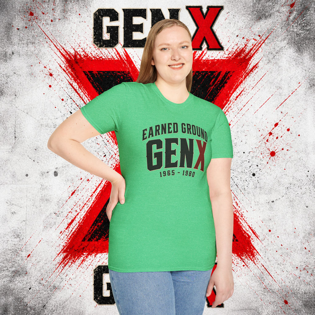 Earned Ground GEN X T-Shirt — 1965–1980 Retro Pride Tee