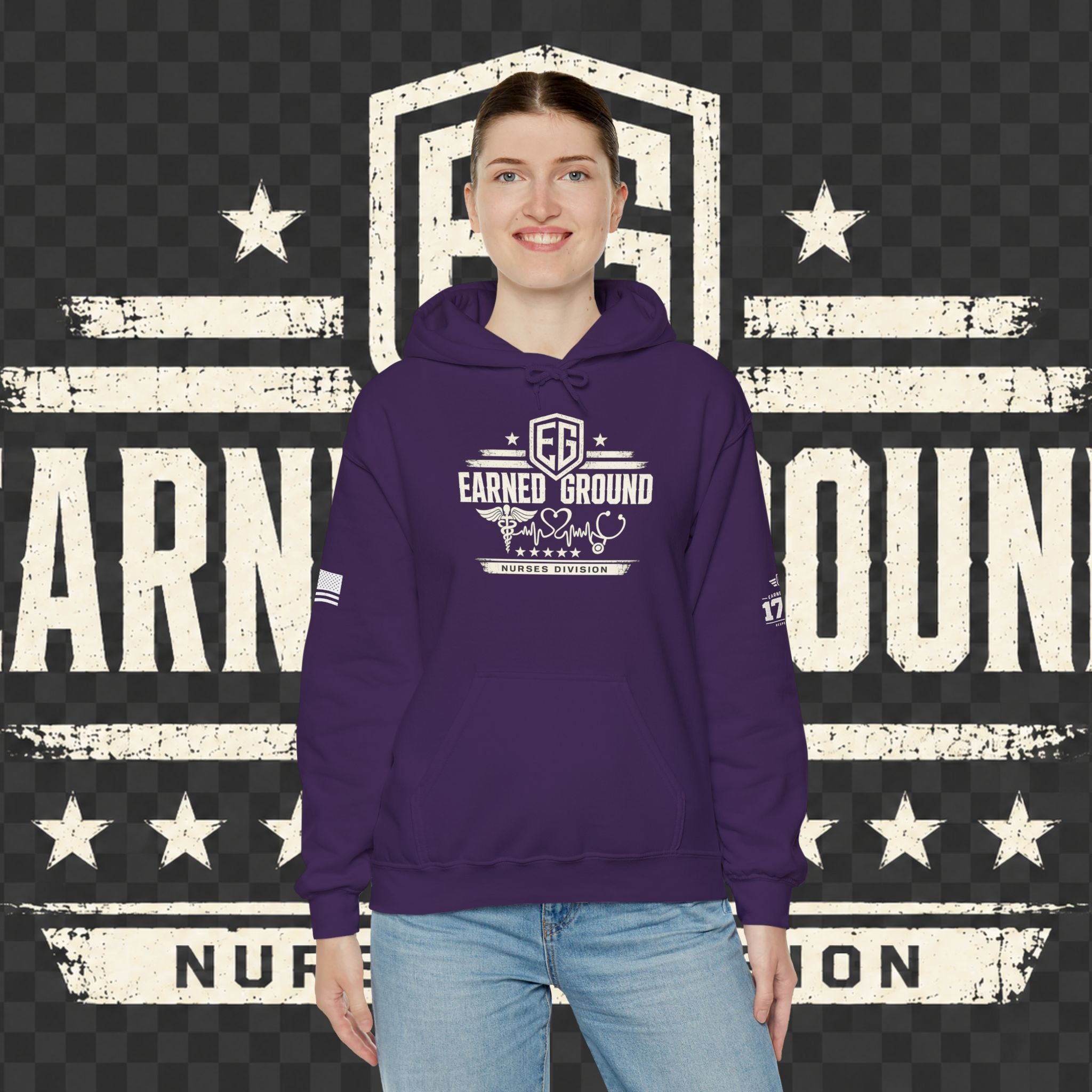 Earned Ground Nurses Division Hoodie — Nurse Tribute Pullover