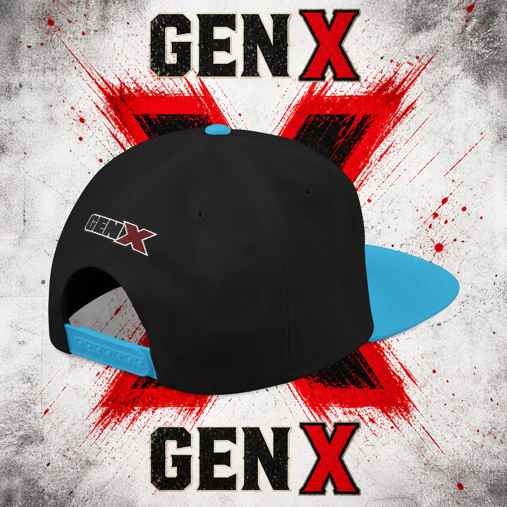 Gen X Embroidered Flat Bill Ball Cap — Gen X Proud 1965–1980