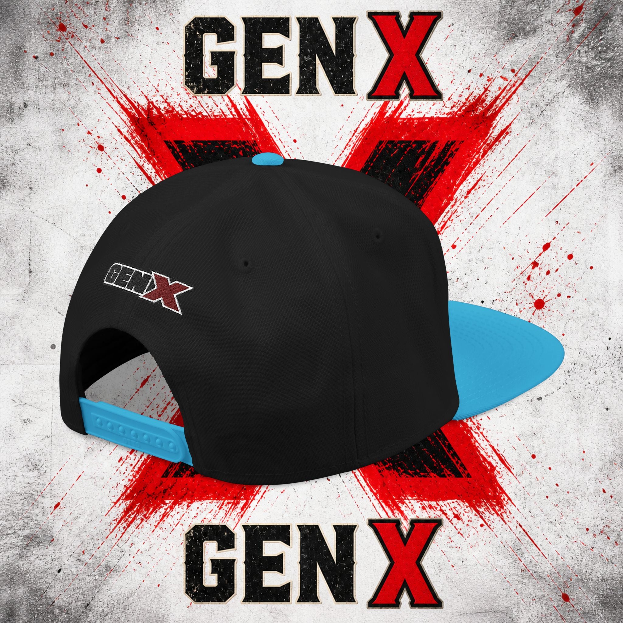 Gen X Embroidered Flat Bill Ball Cap — Gen X Proud 1965–1980
