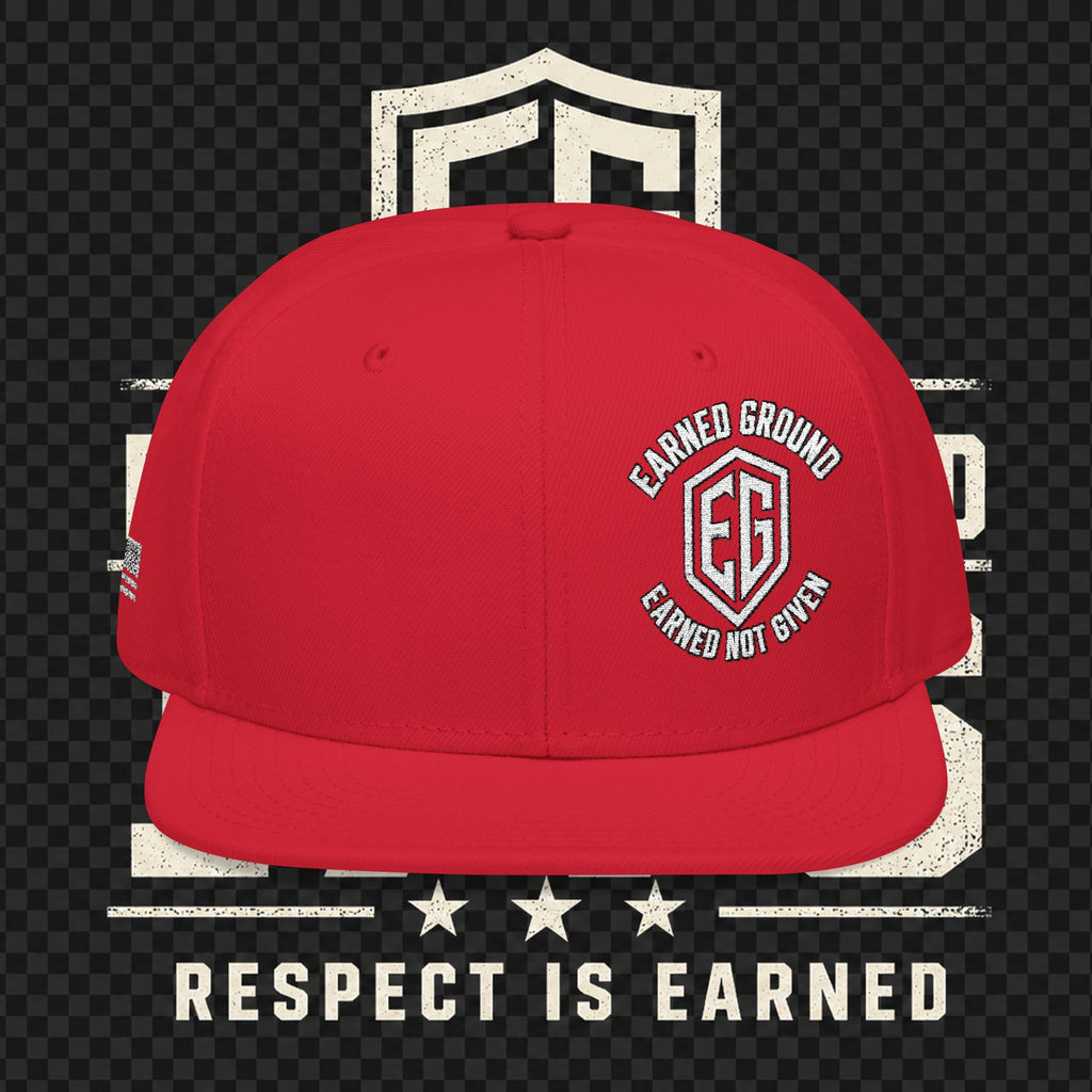 Earned Ground Embroidered Snapback Hat – Respect Is Earned Logo