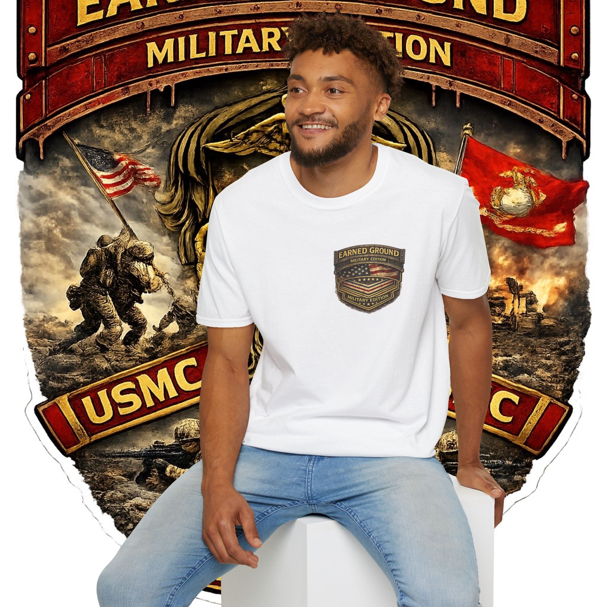 Earned Ground Military Edition USMC — USMC Military Tribute Pocket Tee