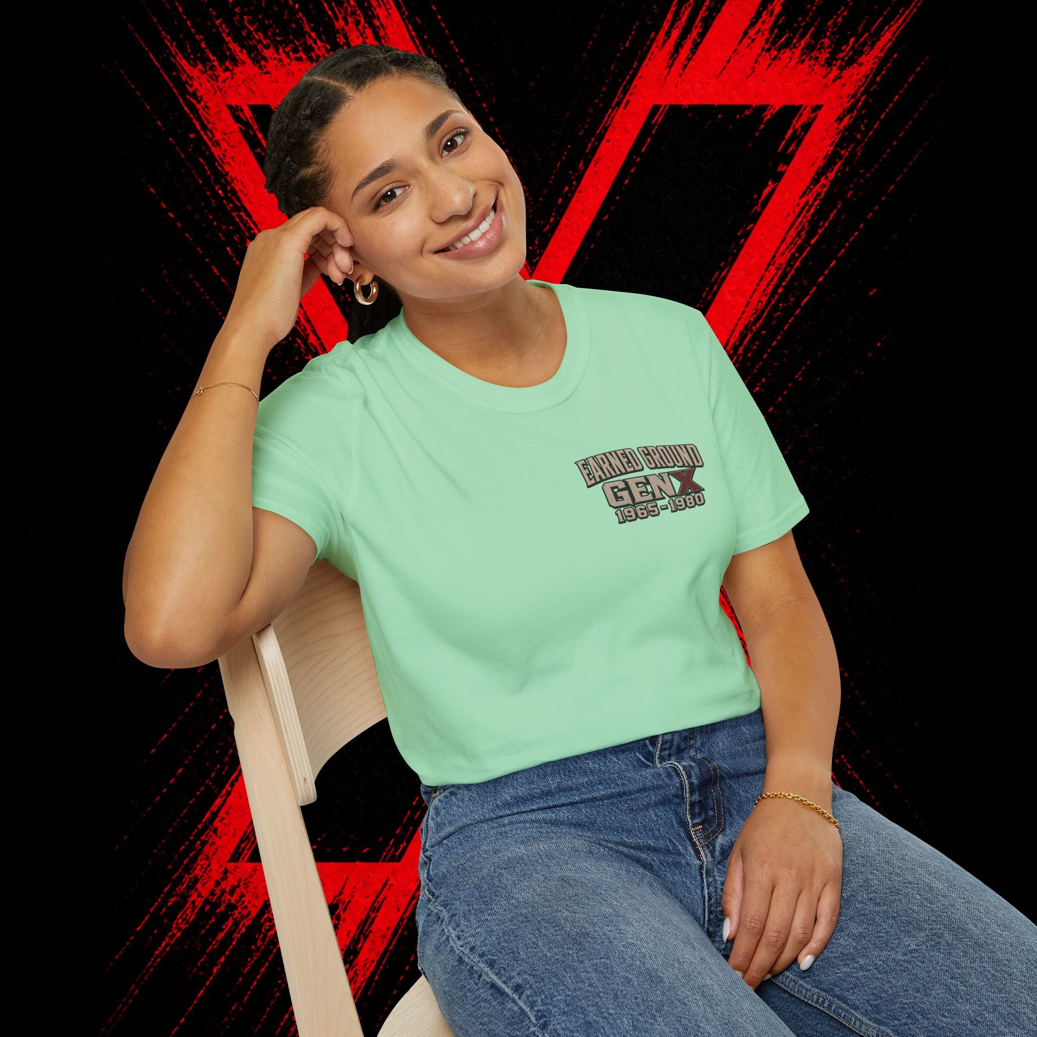 Earned Ground Gen X 1965–1980 Retro Vintage Tee— Gen X 1965–1980 Retro Vintage Tee