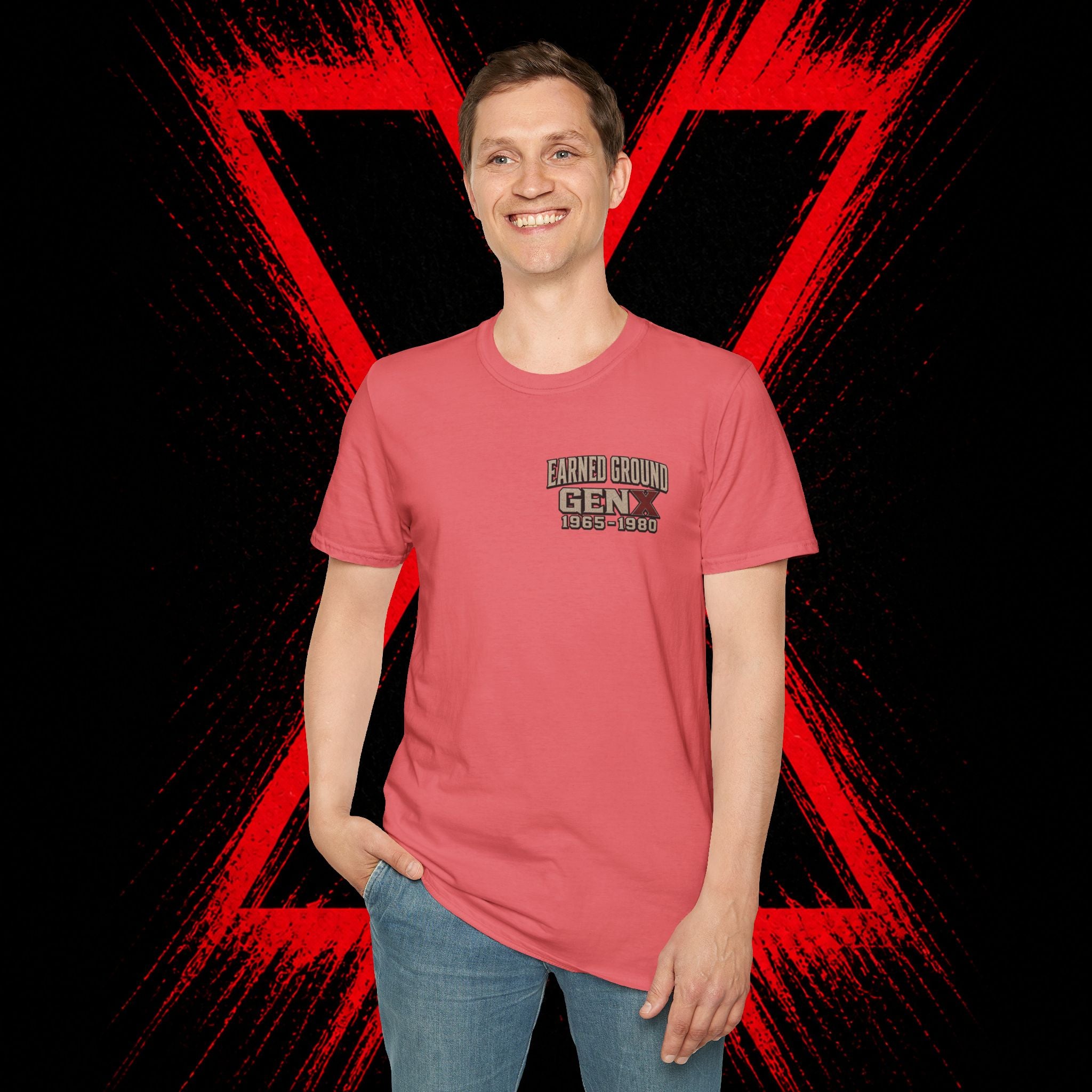 Earned Ground Gen X 1965–1980 Retro Vintage Tee— Gen X 1965–1980 Retro Vintage Tee