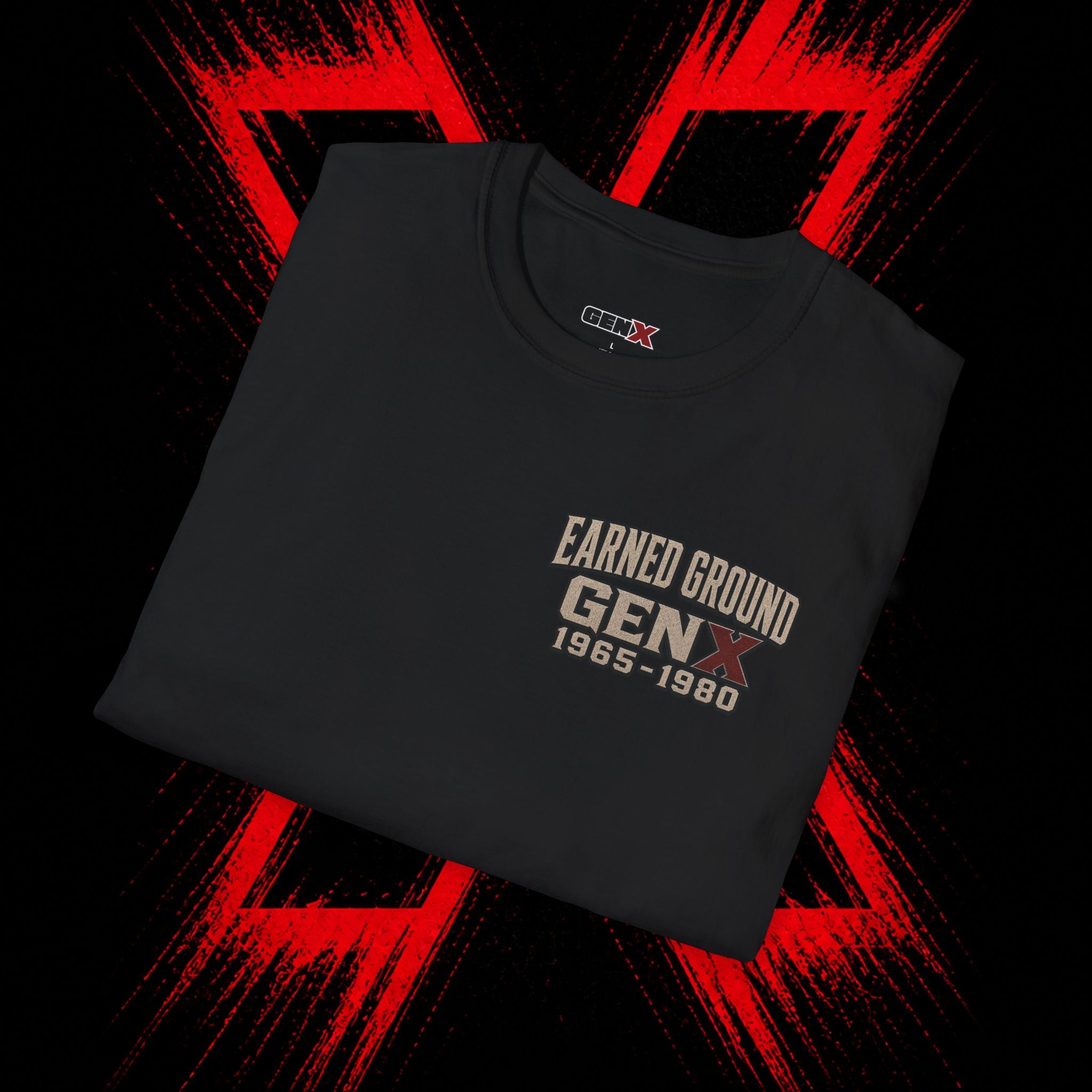 Earned Ground Gen X 1965–1980 Retro Vintage Tee— Gen X 1965–1980 Retro Vintage Tee