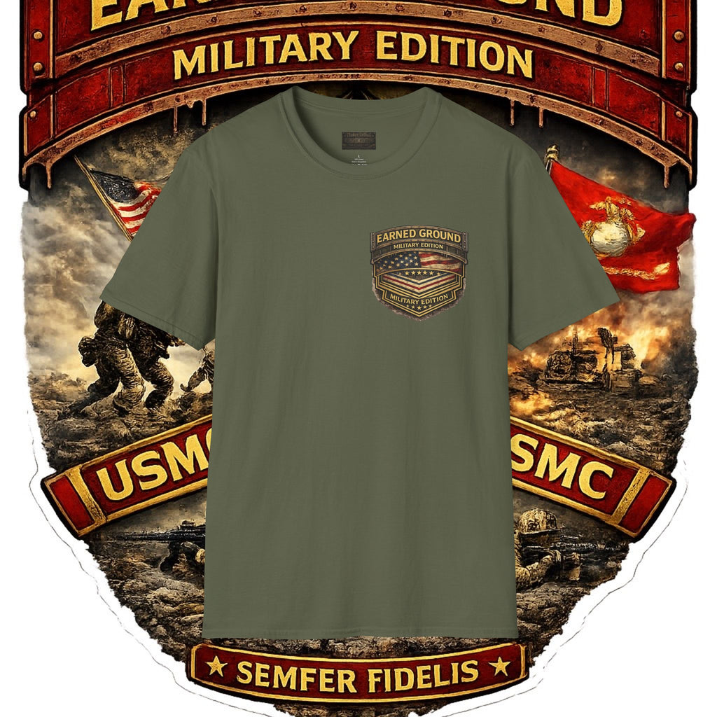 Earned Ground Military Edition USMC — USMC Military Tribute Pocket Tee