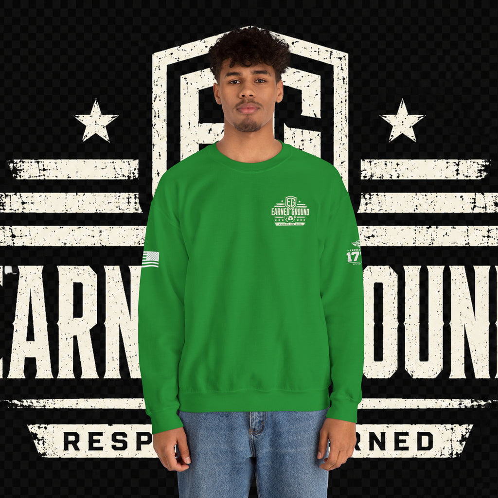 EARNED GROUND Nurses Division Crewneck Sweatshirt – Nurses Caduceus Badge Design