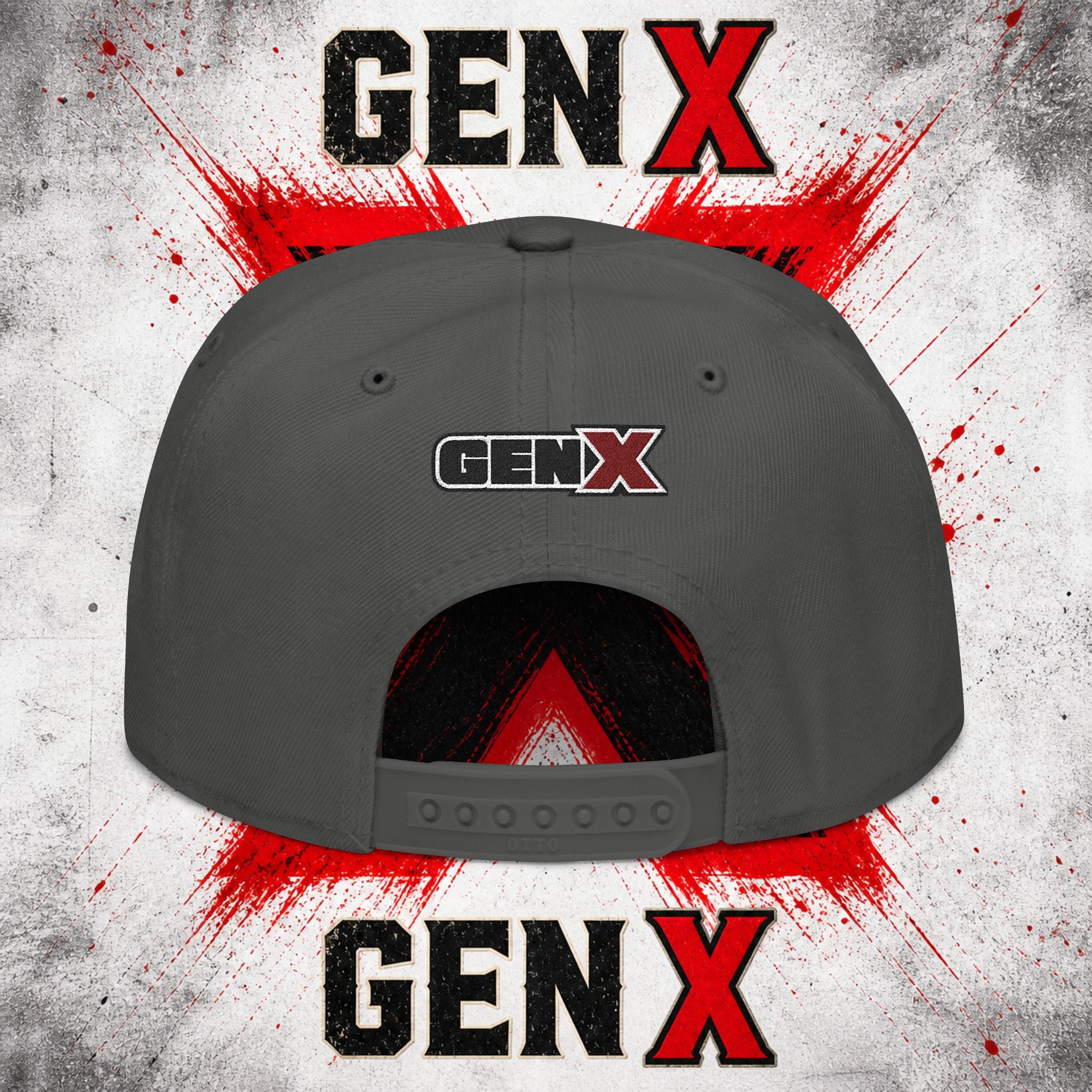 Gen X Embroidered Flat Bill Ball Cap — Gen X Proud 1965–1980