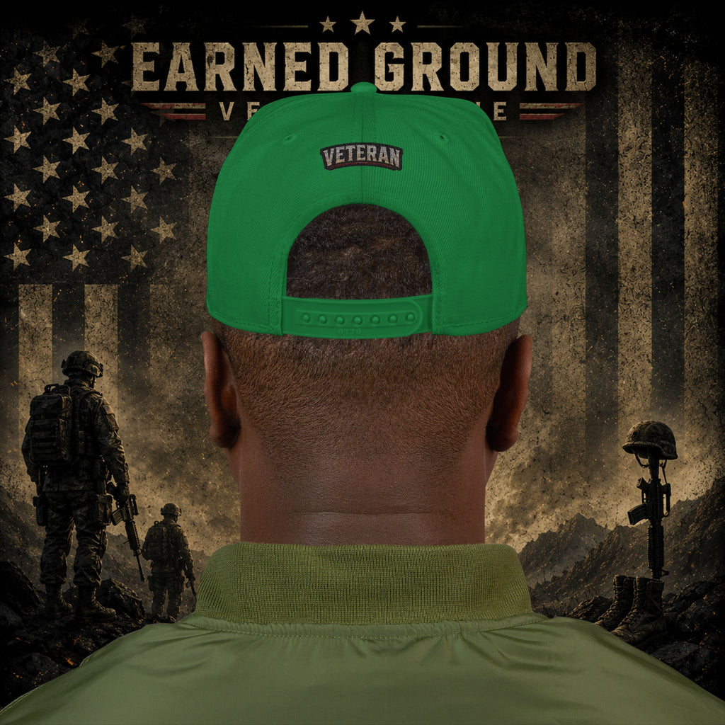 Earned Ground Veteran Line  Embroidered Snapback Hat