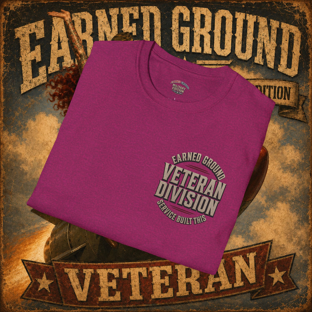 Earned Ground Veteran Division T‑Shirt —"LILY PINUP" VINTAGE SERVICE DIVISON