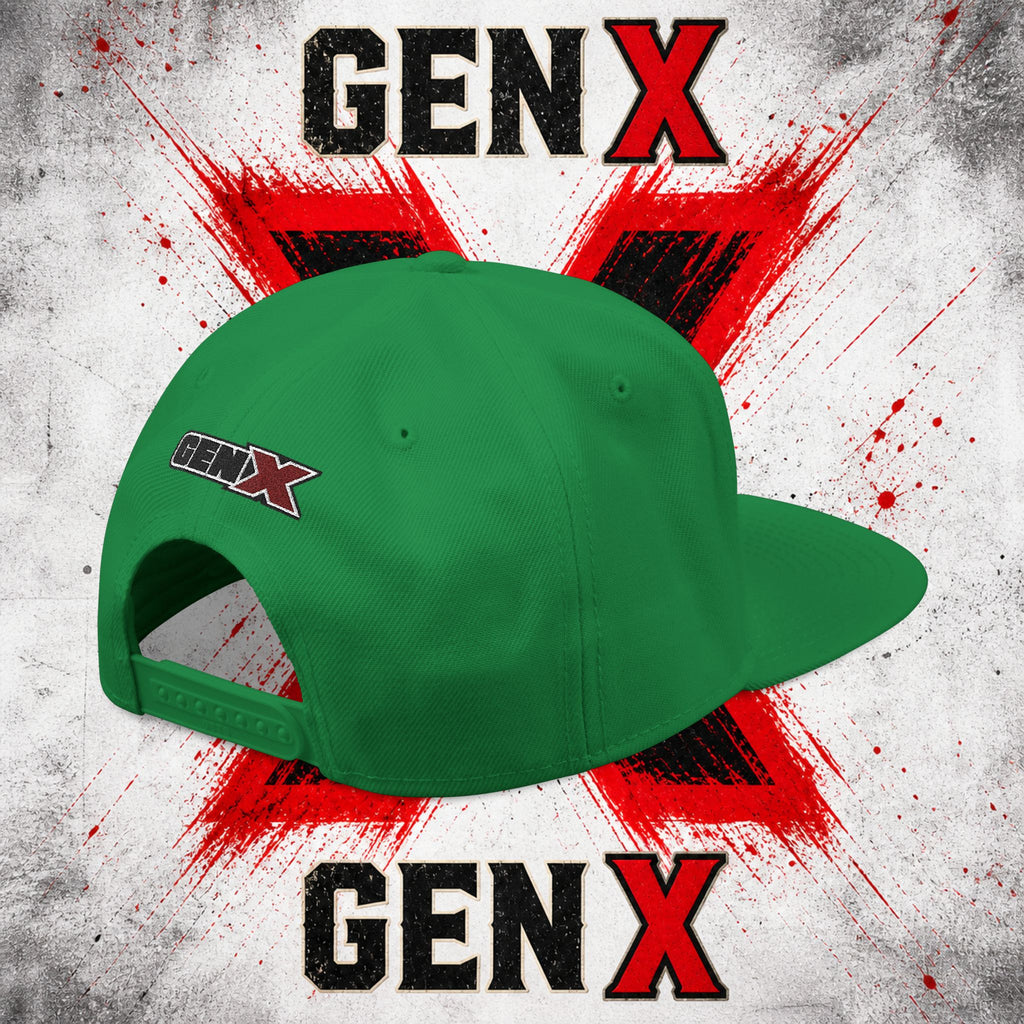 Gen X Embroidered Flat Bill Ball Cap — Gen X Proud 1965–1980