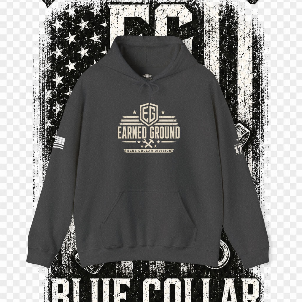 Earned Ground Blue Collar Hoodie – Blue Collar Division Hoodie