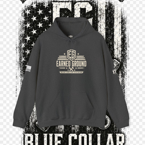 Earned Ground Blue Collar Hoodie – Blue Collar Division Hoodie