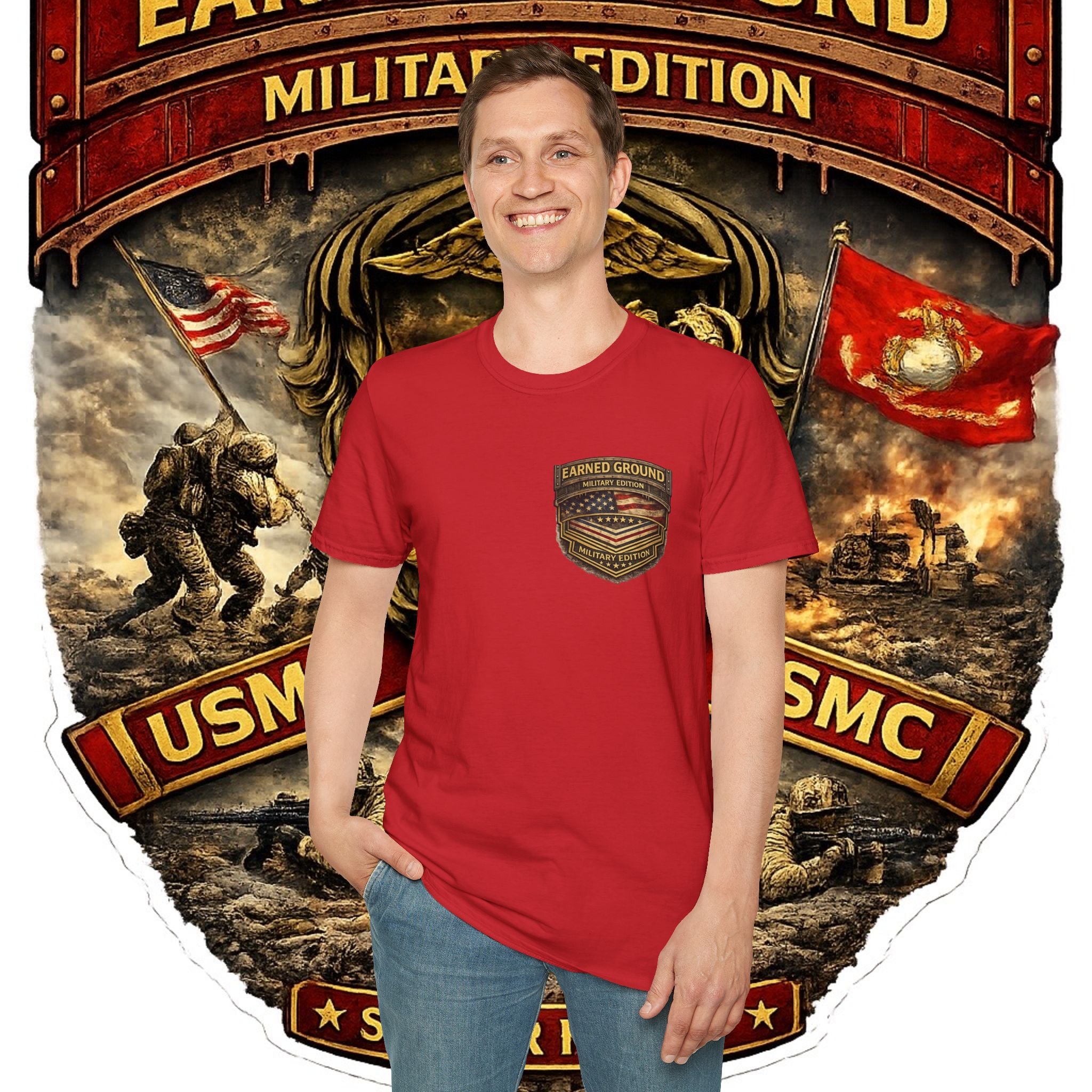 Earned Ground Military Edition USMC — USMC Military Tribute Pocket Tee