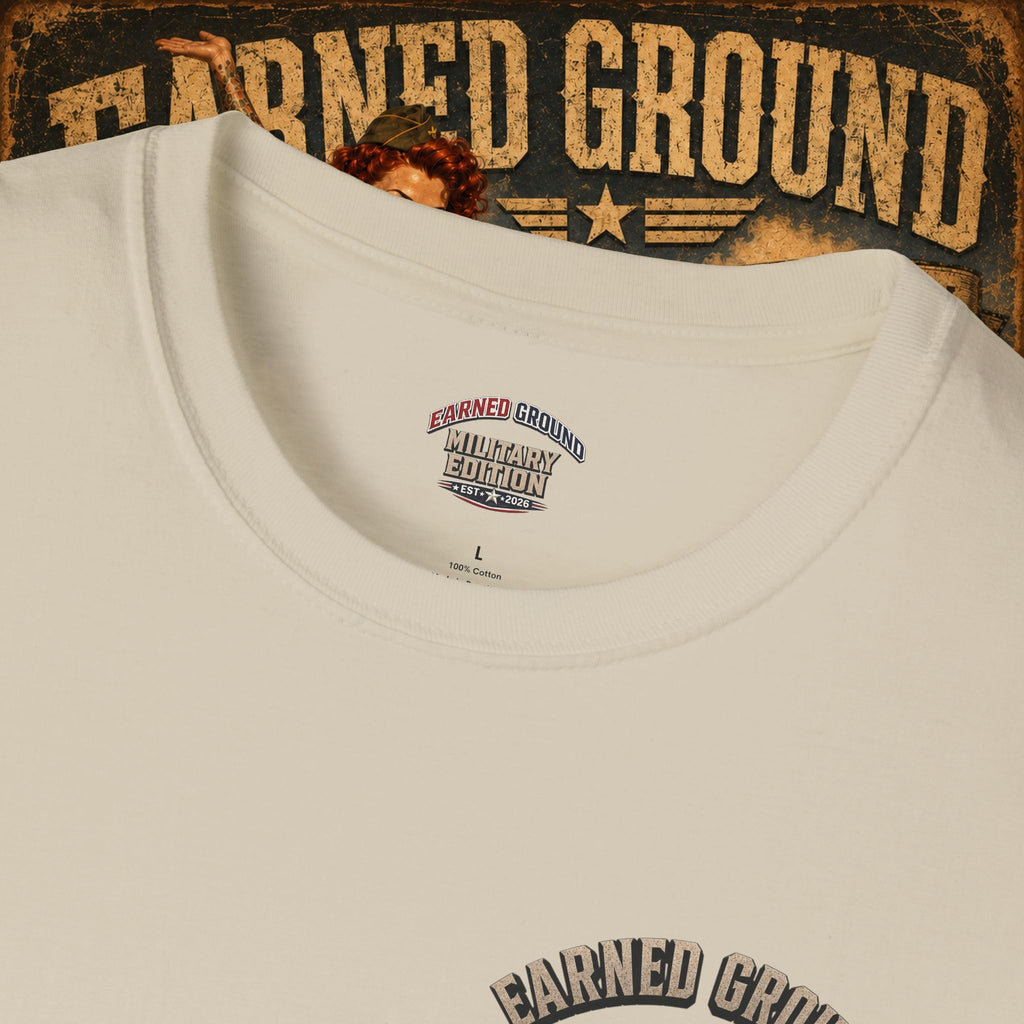 Earned Ground Veteran Division T‑Shirt —"LILY PINUP" VINTAGE SERVICE DIVISON