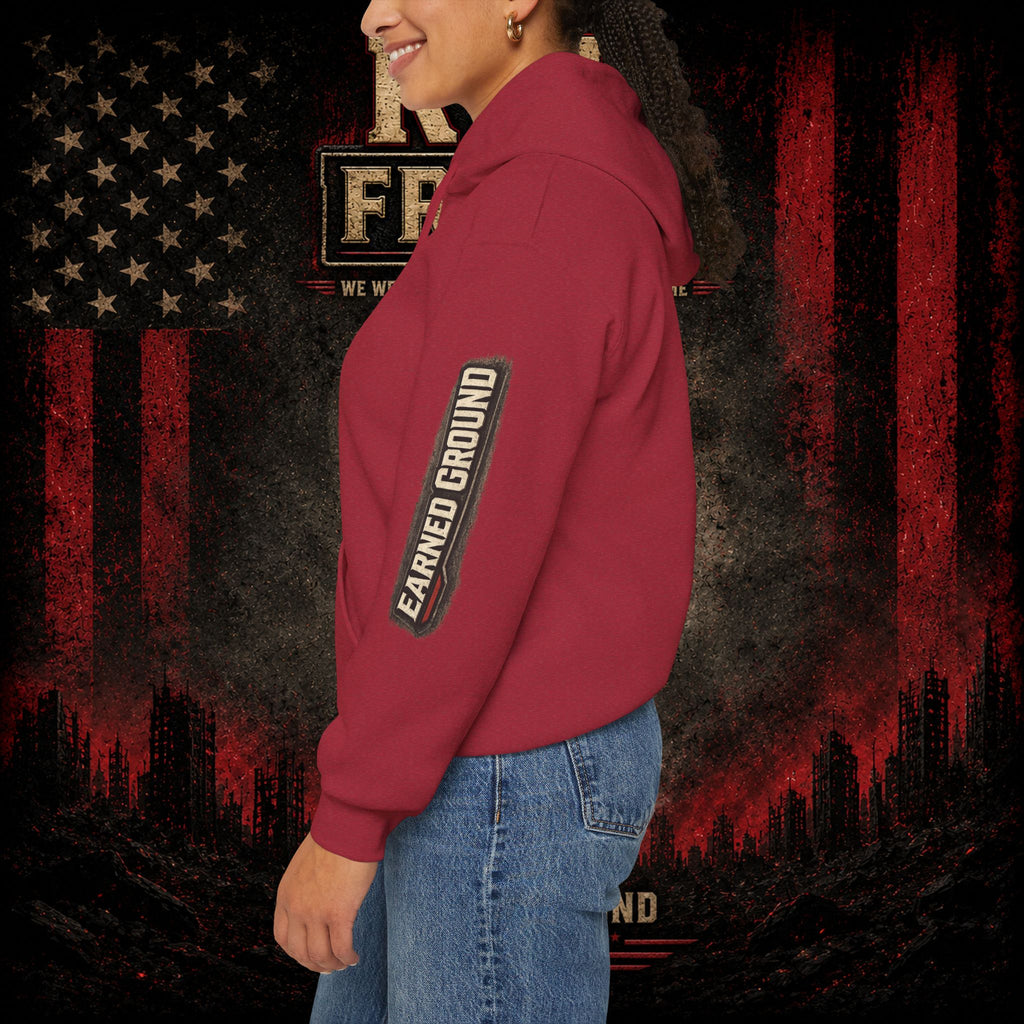 Red Friday Hoodie — " WE WEAR READ UNITL THE ALL COME HOME" Veterans American Flag Pullover