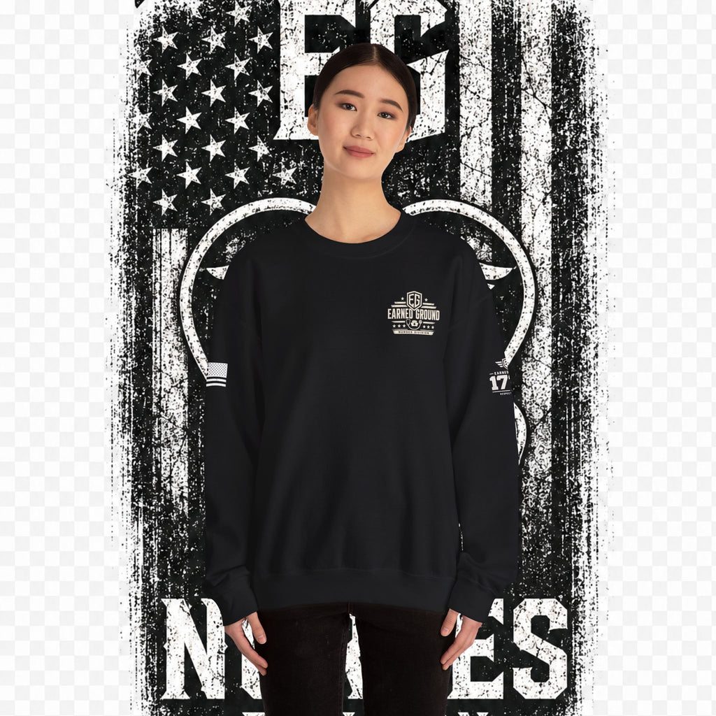 EARNED GROUND Nurses Division Crewneck Sweatshirt – Nurses Caduceus Badge Design