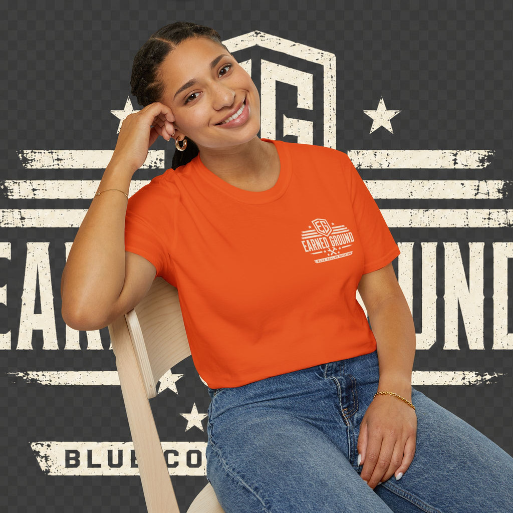 EARNED GROUND "BLUE COLLAR DIVISION" Coastal Calm Graphic T-Shirt