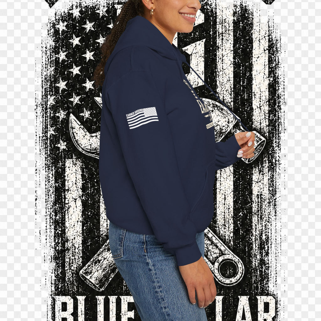 Earned Ground Blue Collar Hoodie – Blue Collar Division Hoodie