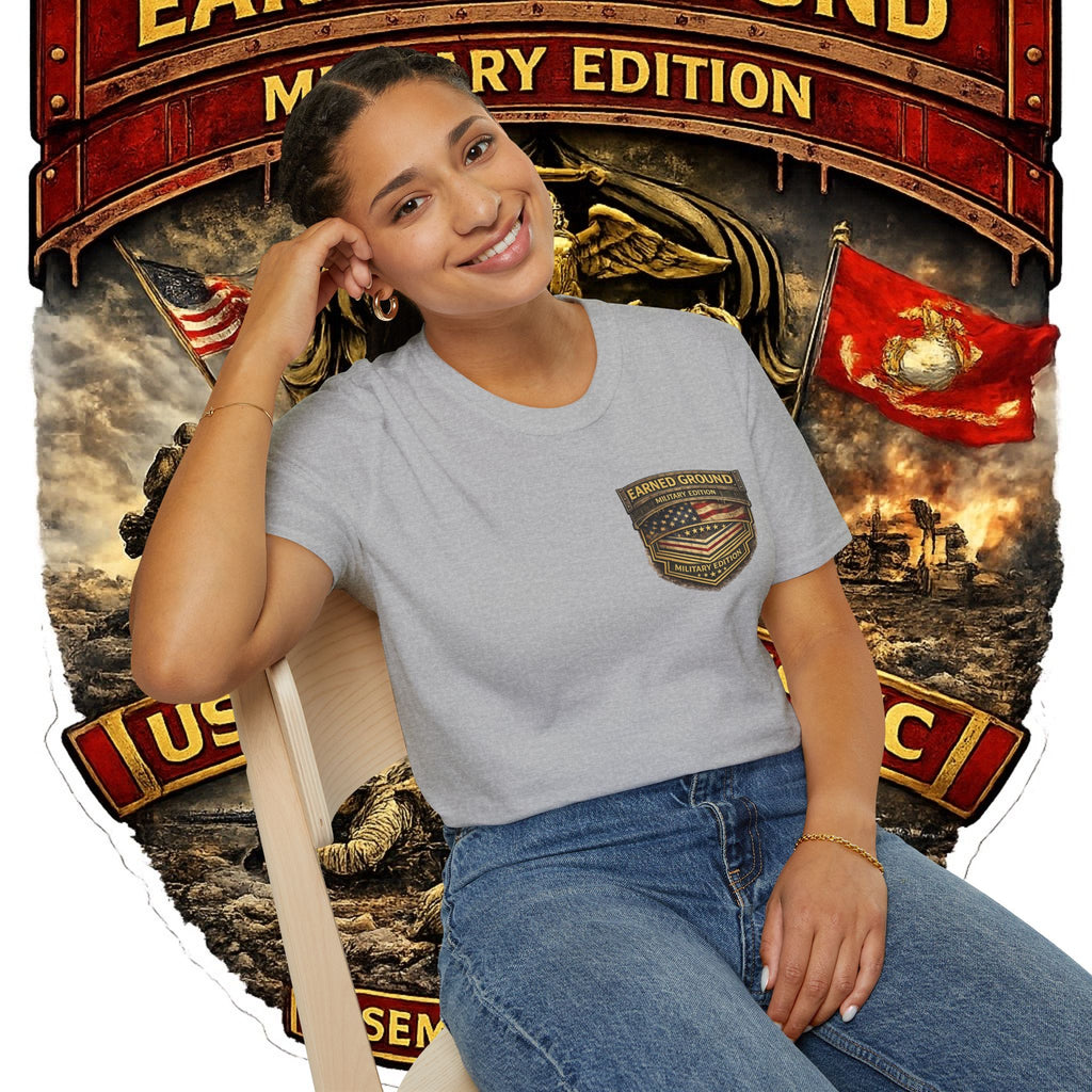Earned Ground Military Edition USMC — USMC Military Tribute Pocket Tee