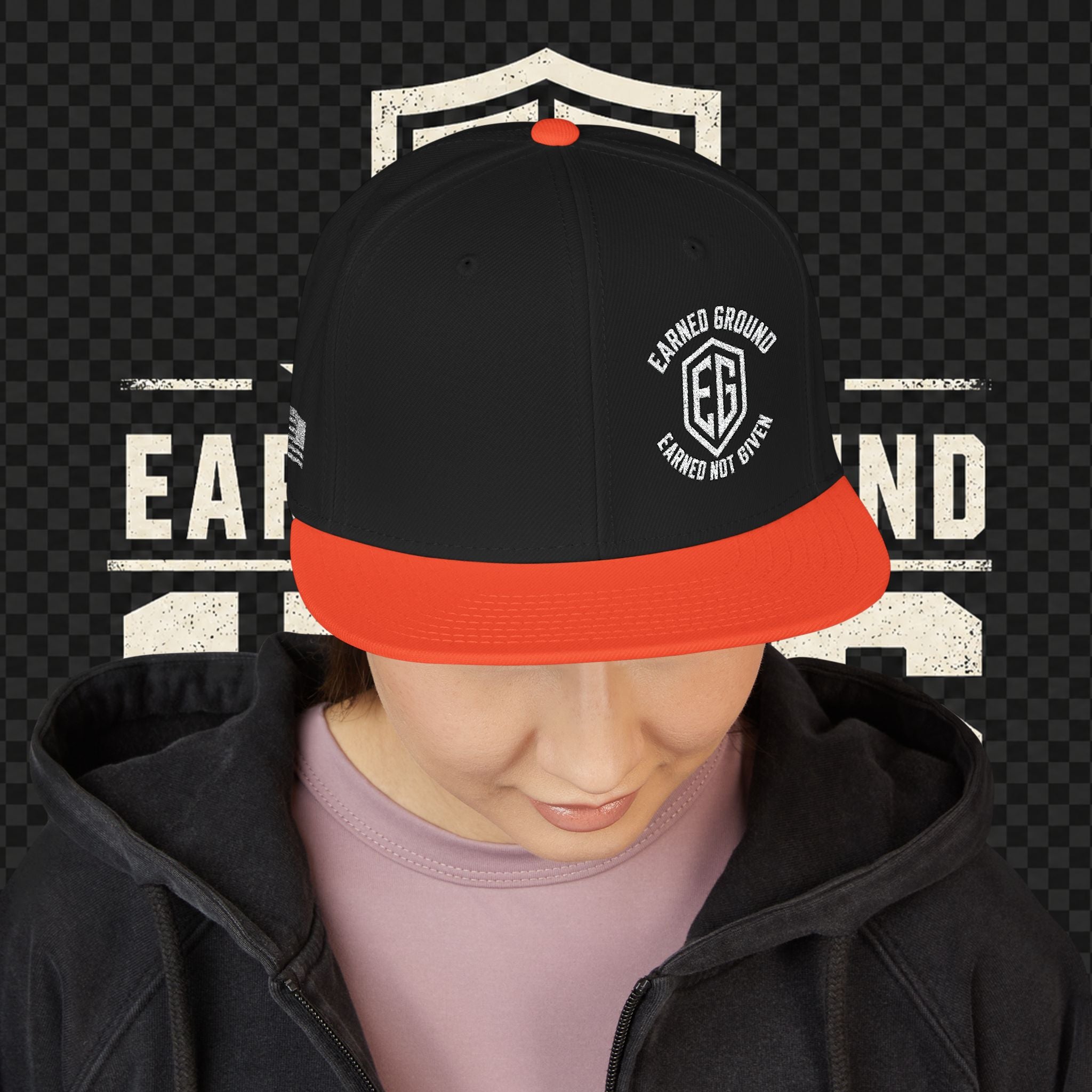 Earned Ground Embroidered Snapback Hat – Respect Is Earned Logo