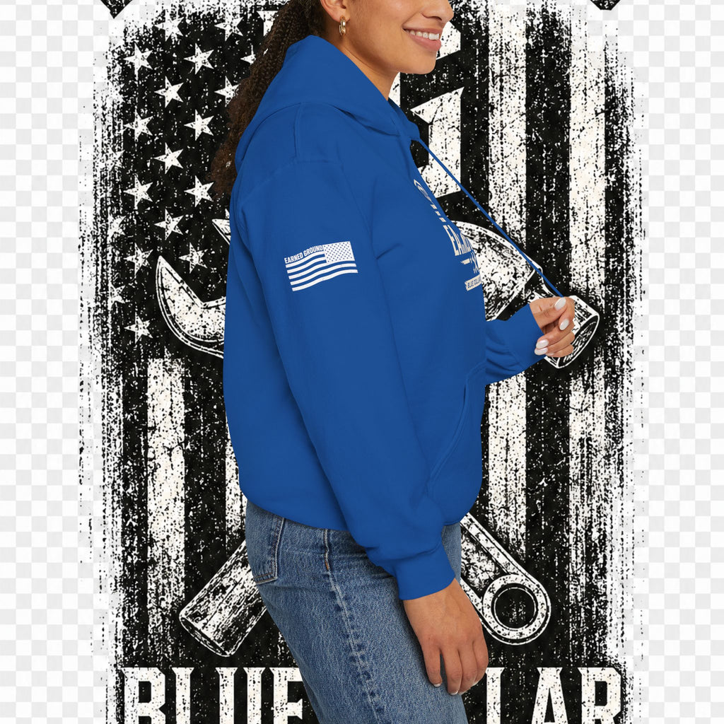 Earned Ground Blue Collar Hoodie – Blue Collar Division Hoodie