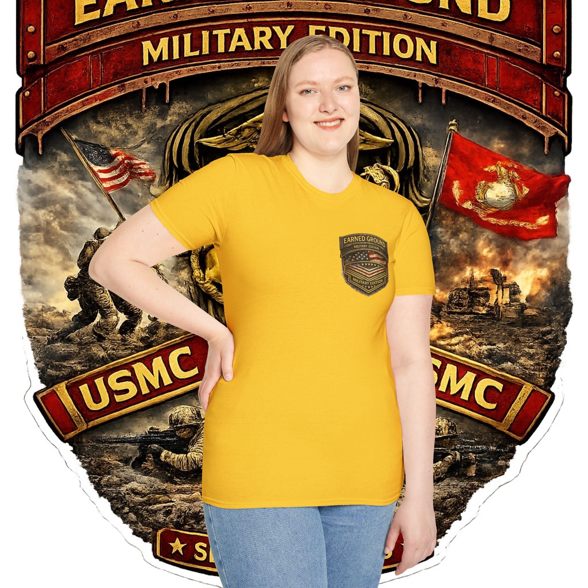 Earned Ground Military Edition USMC — USMC Military Tribute Pocket Tee