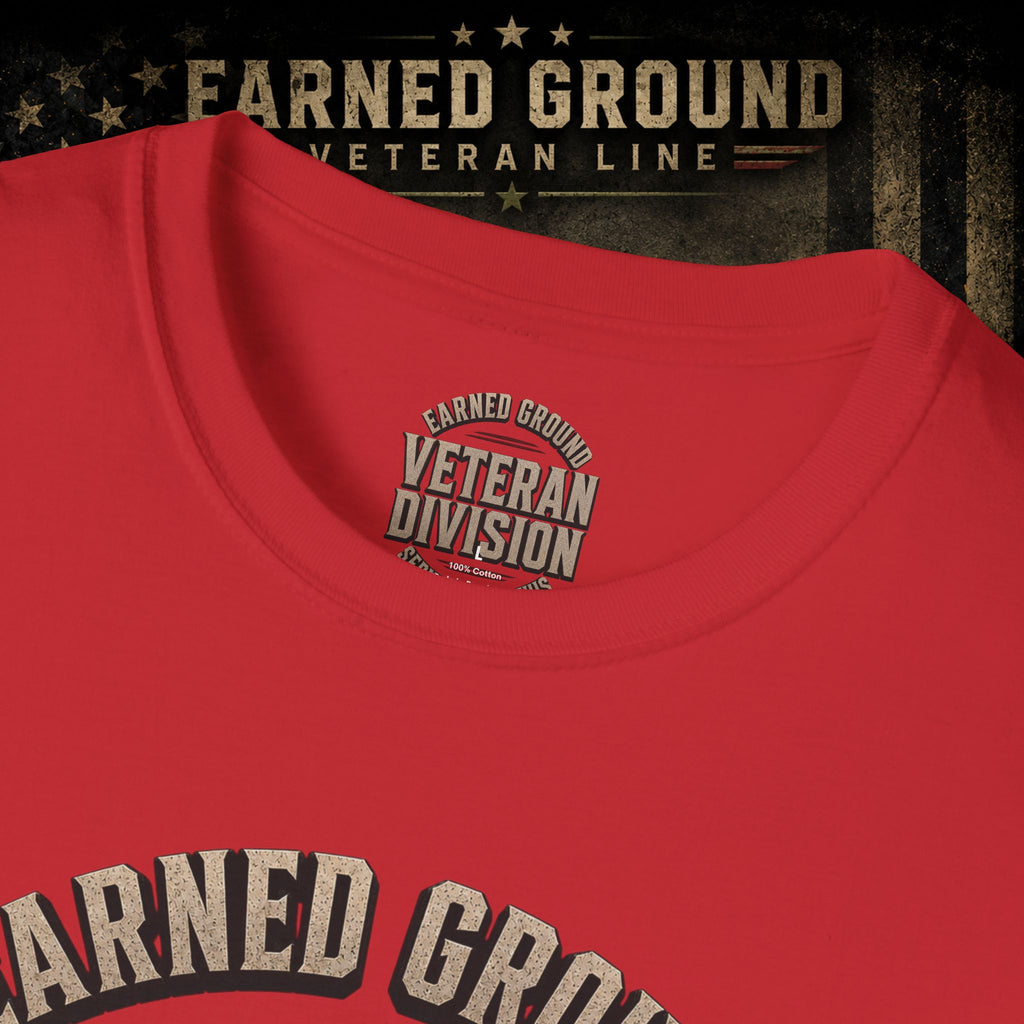 Earned Ground Veteran Division 'Service Built This'— Military Tribute Tee