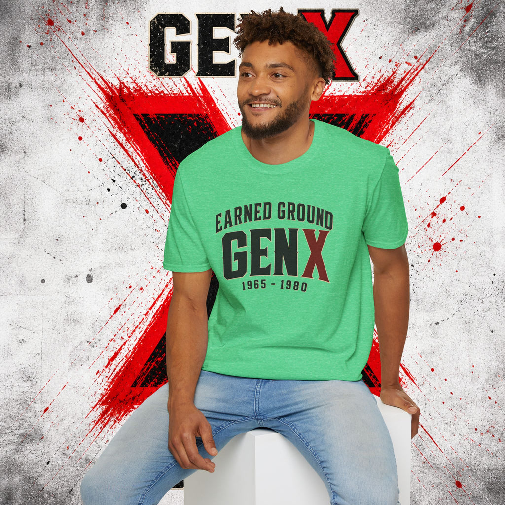 Earned Ground GEN X T-Shirt — 1965–1980 Retro Pride Tee
