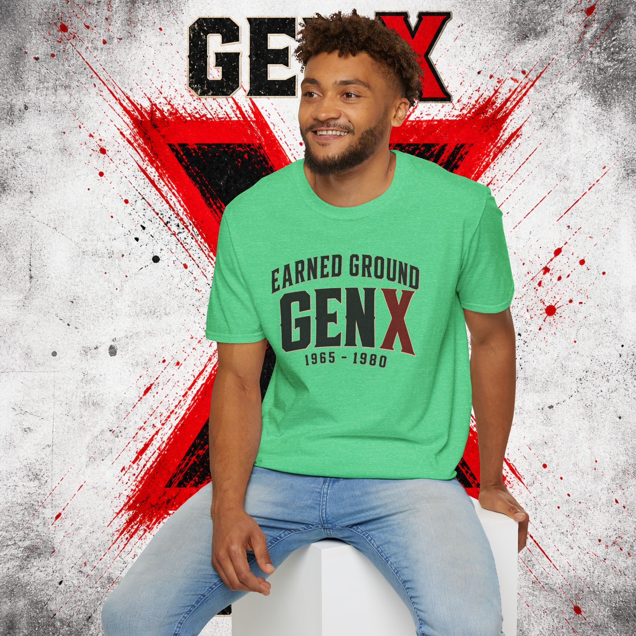 Earned Ground GEN X T-Shirt — 1965–1980 Retro Pride Tee