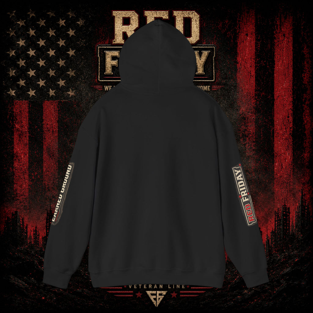 Red Friday Hoodie — " WE WEAR READ UNITL THE ALL COME HOME" Veterans American Flag Pullover