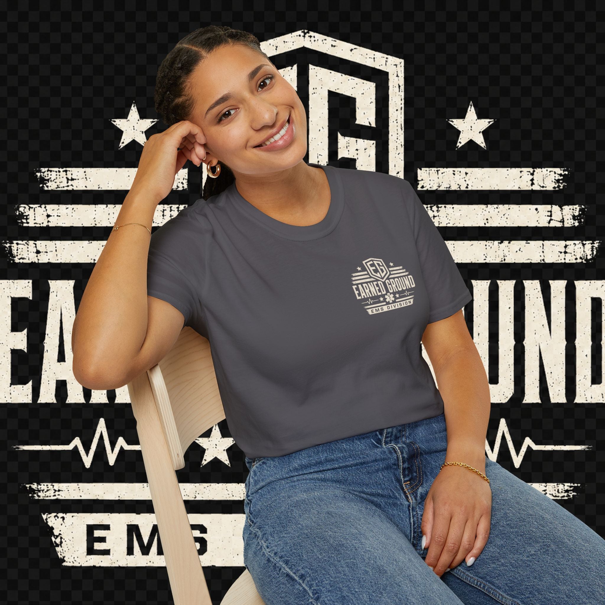 EARNED GROUND EMS DIVISON Heritage T-Shirt -