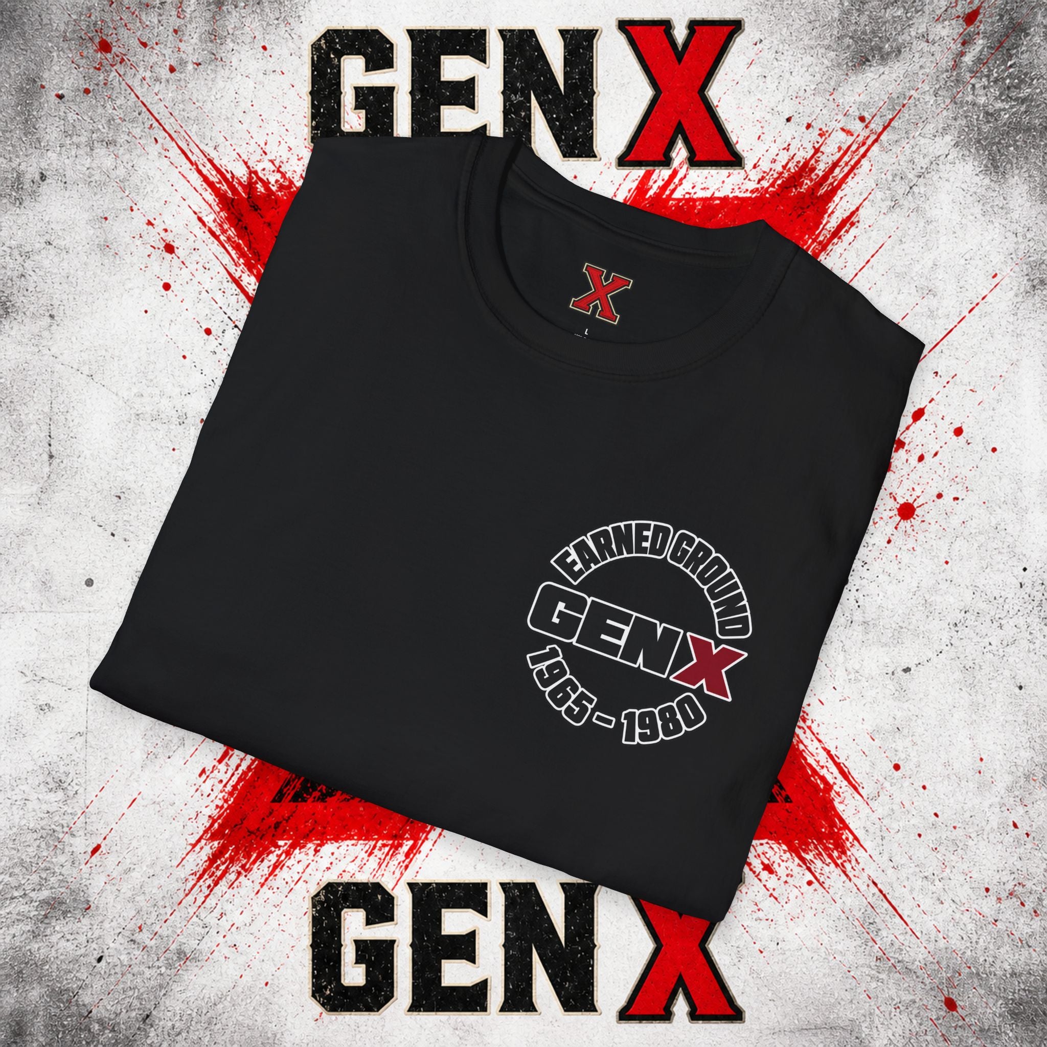 EARNED GROUD Gen X 1965–1980 Retro Logo T-Shirt