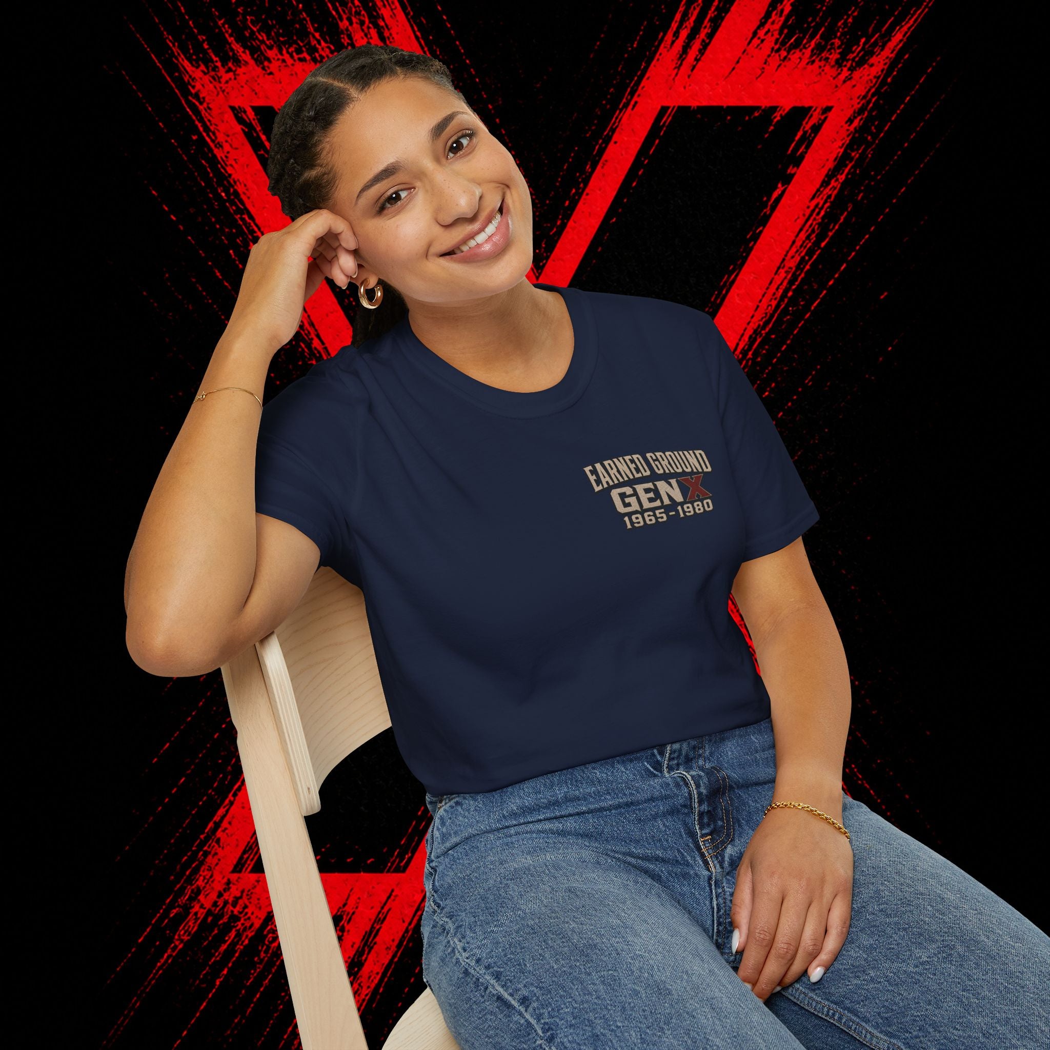Earned Ground Gen X 1965–1980 Retro Vintage Tee— Gen X 1965–1980 Retro Vintage Tee
