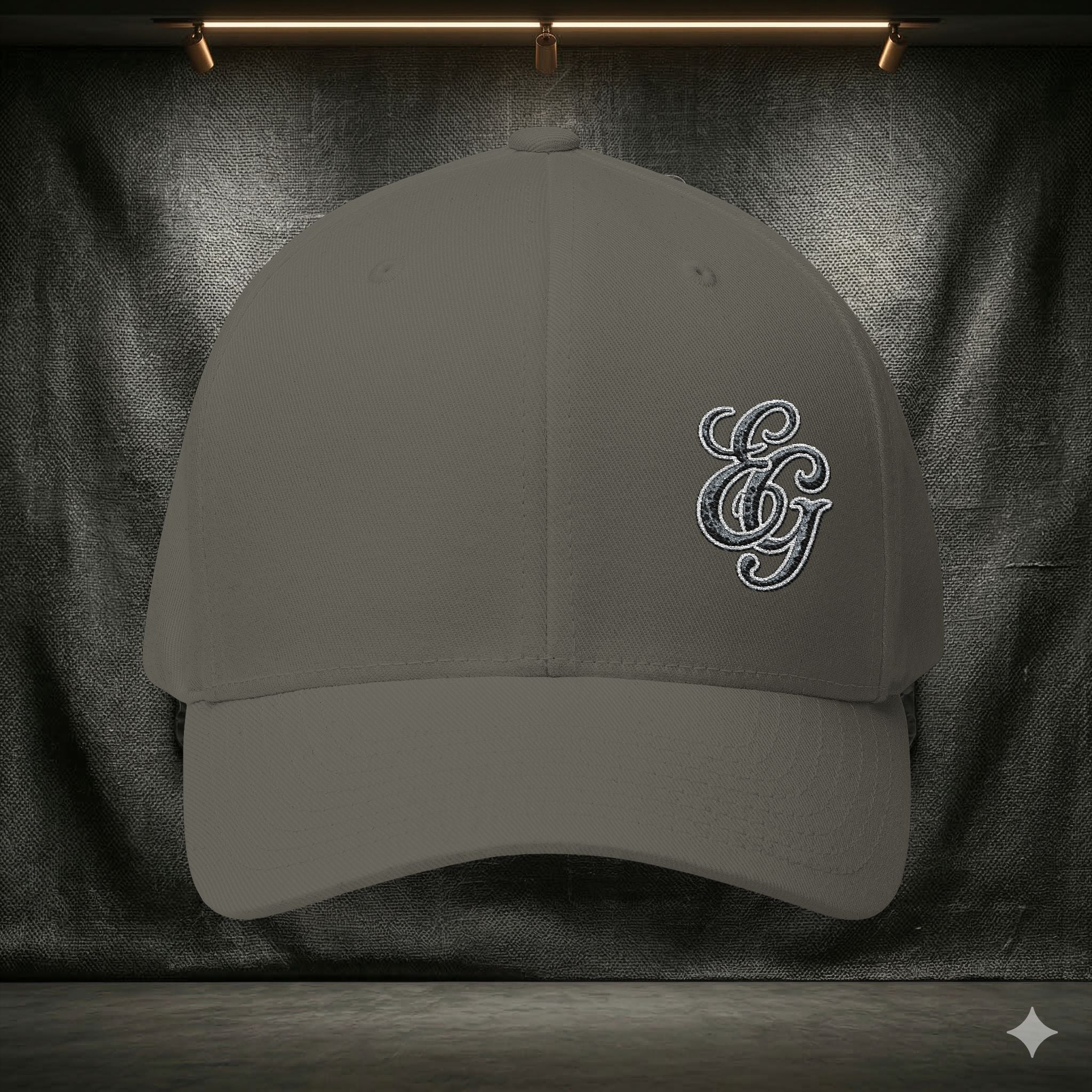 EARNED GROUND FLEX FIT — Elegant Script 'E & G' LOGO BALL CAP