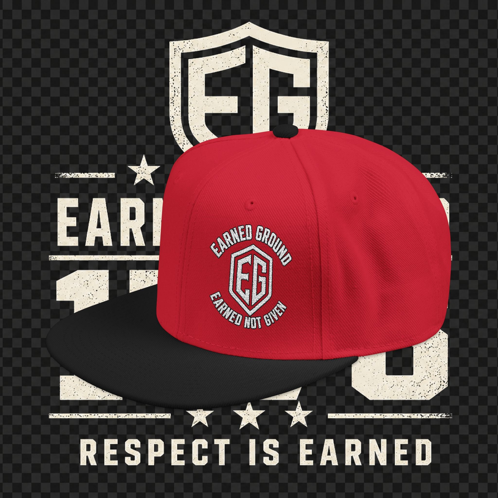 Earned Ground Embroidered Snapback Hat – Respect Is Earned Logo