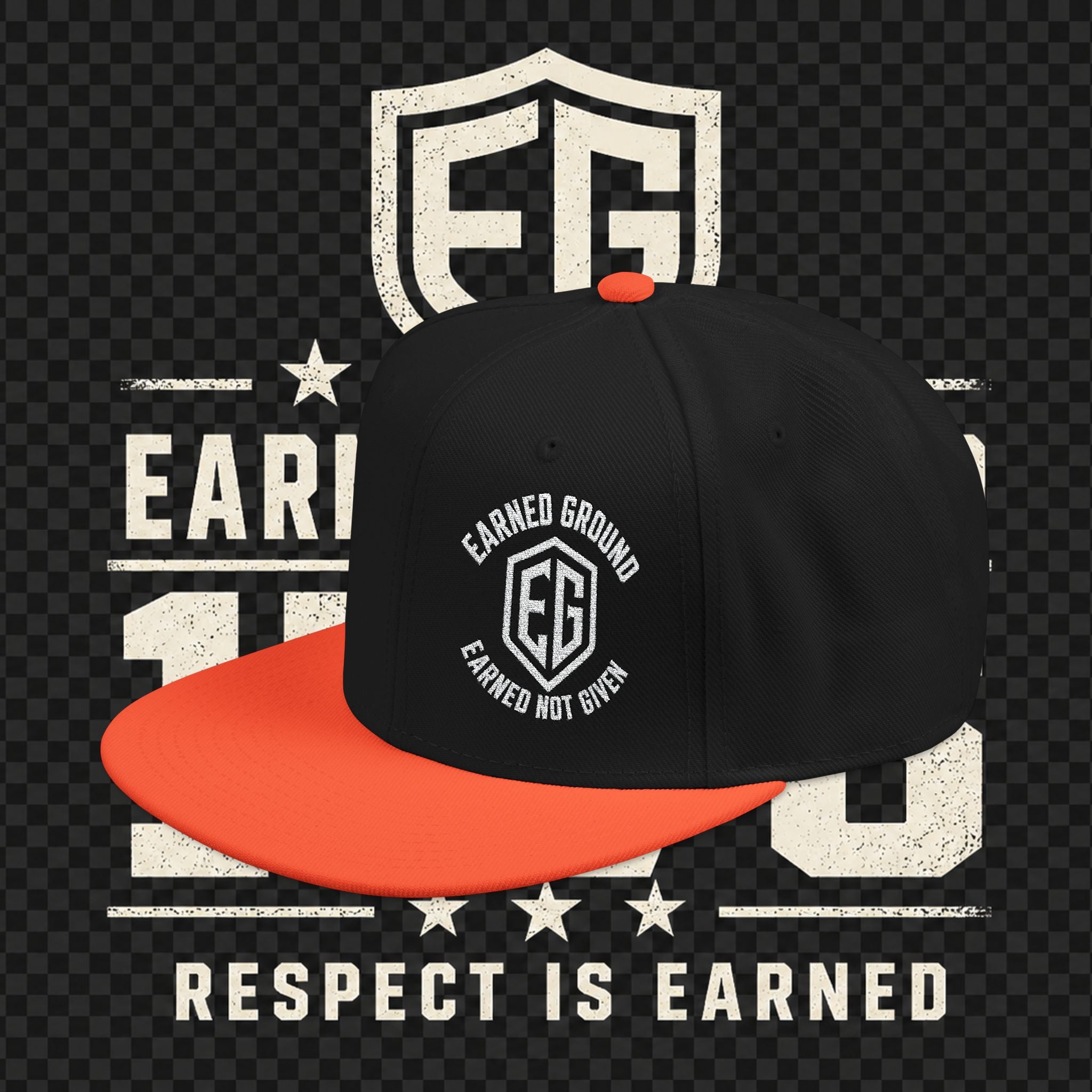 Earned Ground Embroidered Snapback Hat – Respect Is Earned Logo