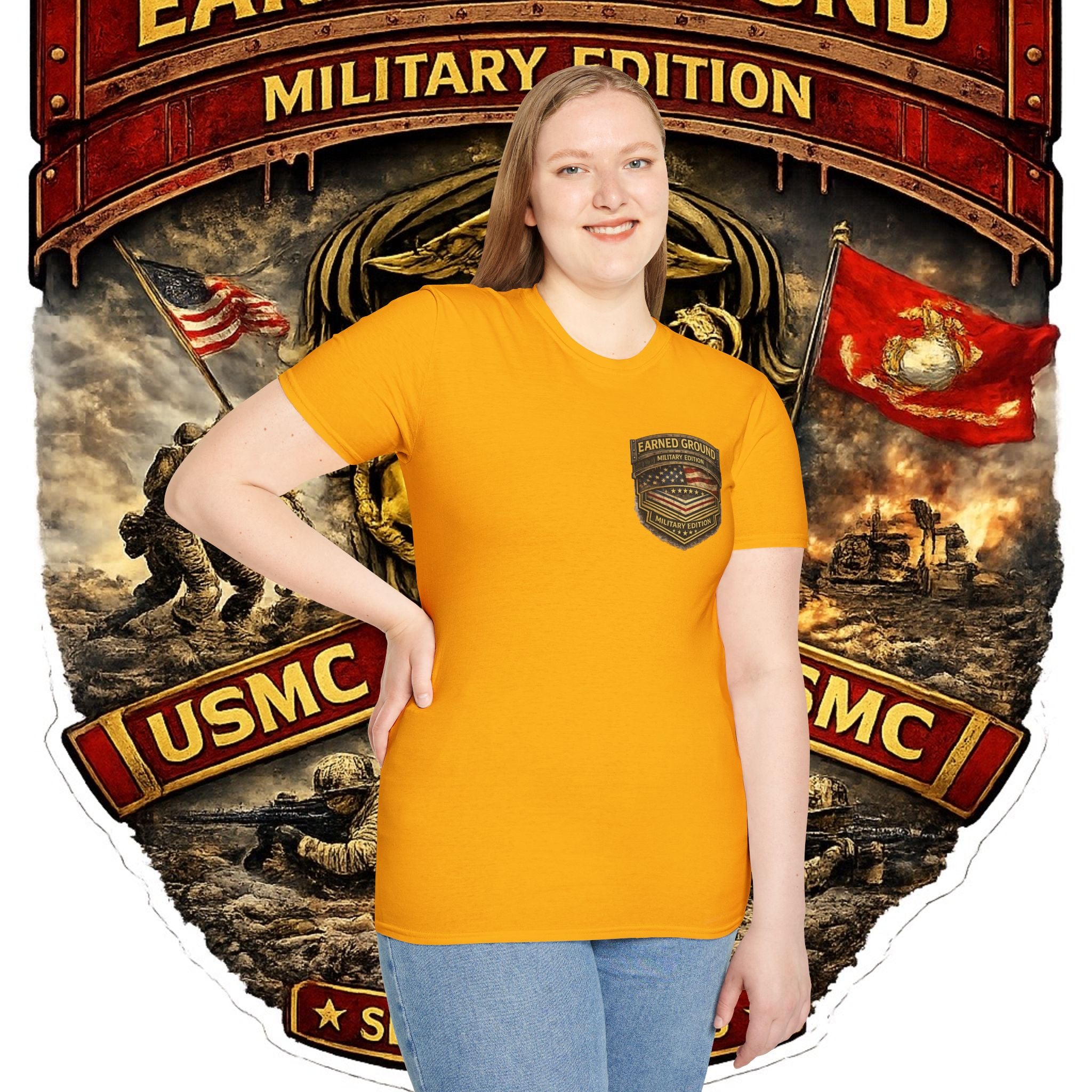 Earned Ground Military Edition USMC — USMC Military Tribute Pocket Tee