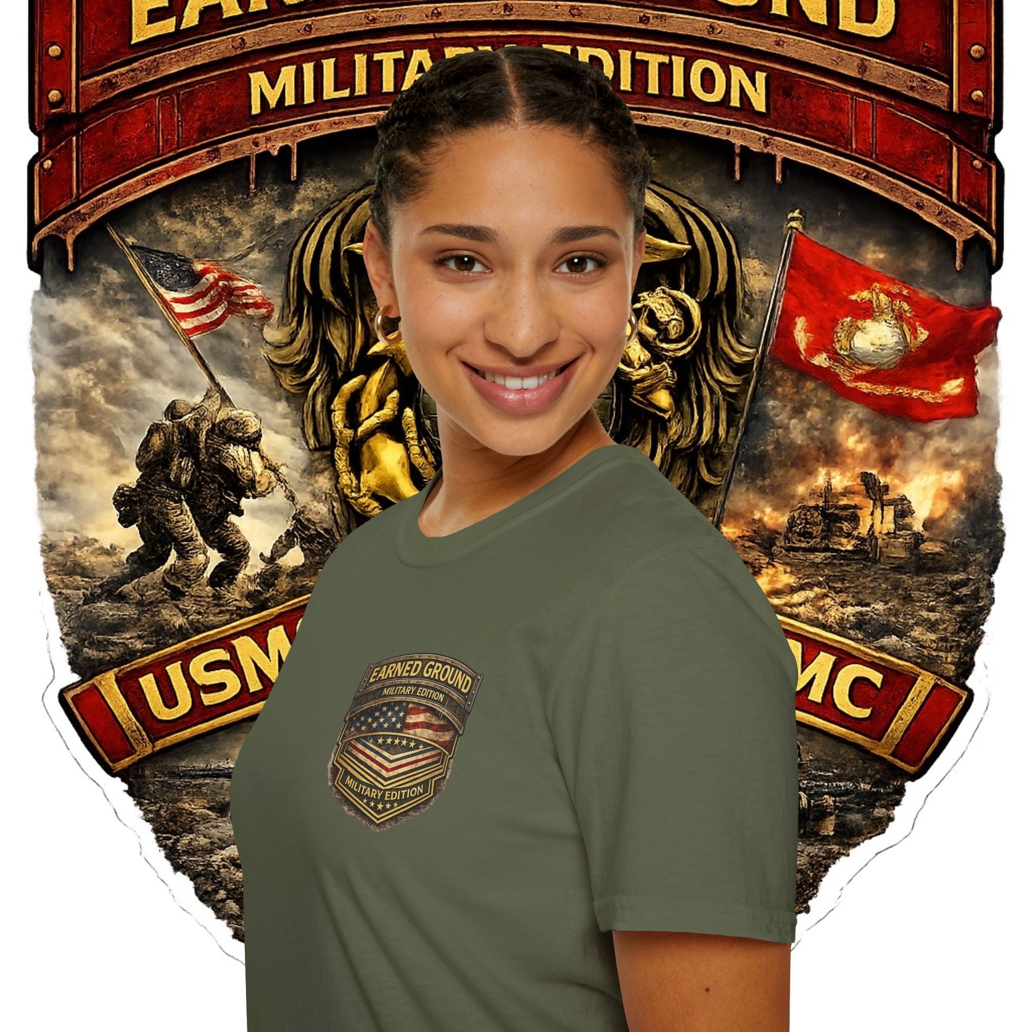 Earned Ground Military Edition USMC — USMC Military Tribute Pocket Tee