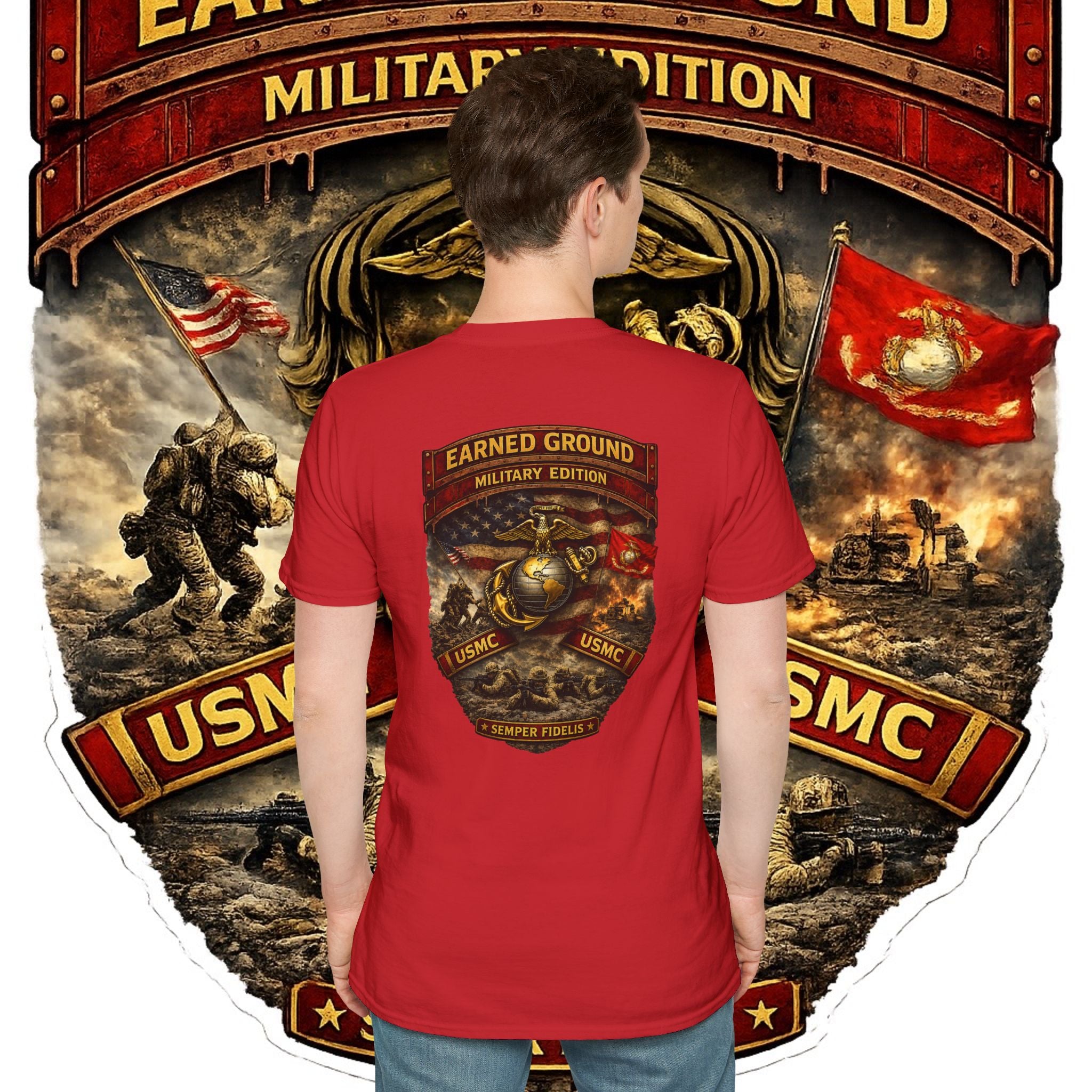 Earned Ground Military Edition USMC — USMC Military Tribute Pocket Tee