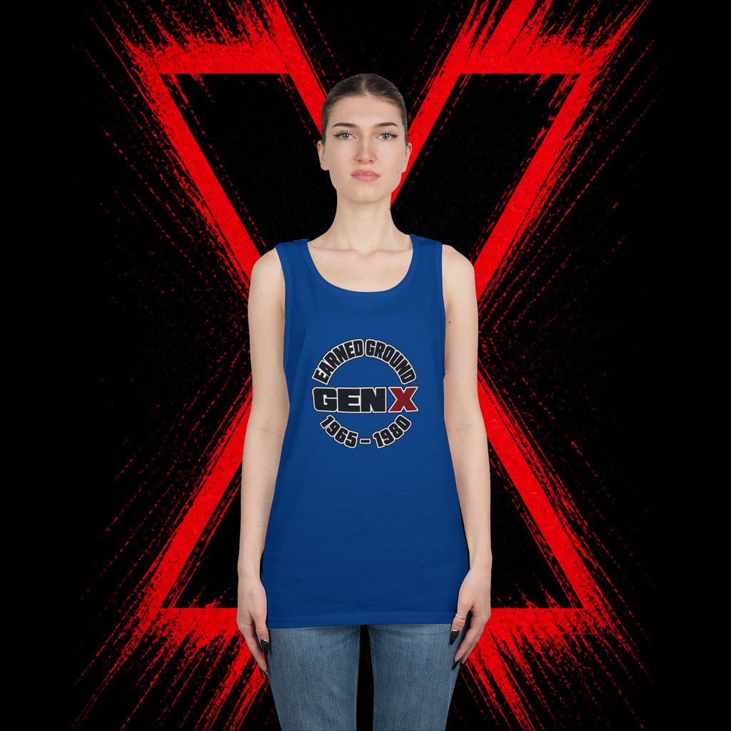Gen X Tank Top - "Earned Ground" 1965–1980 Retro Logo Tank