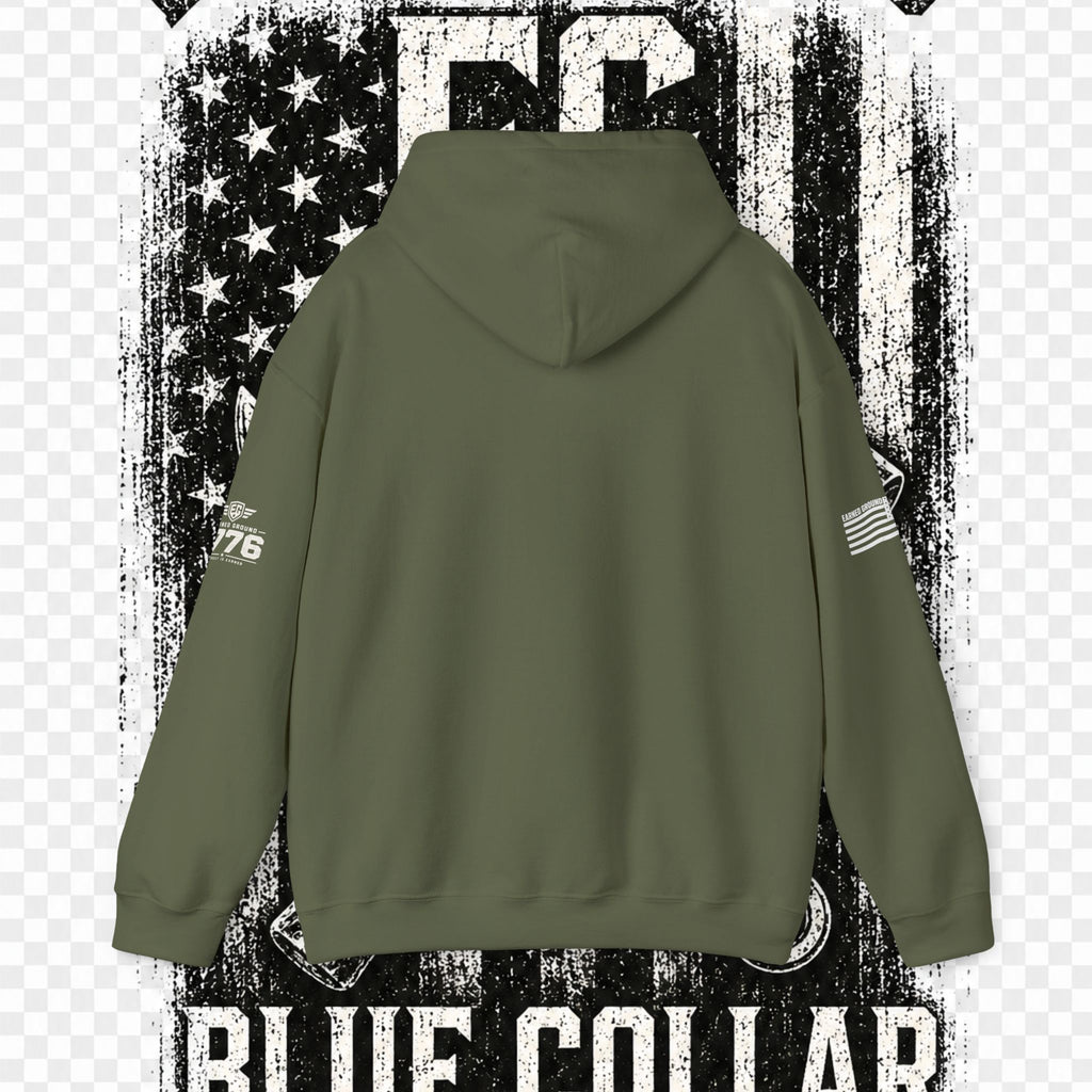 Earned Ground Blue Collar Hoodie – Blue Collar Division Hoodie