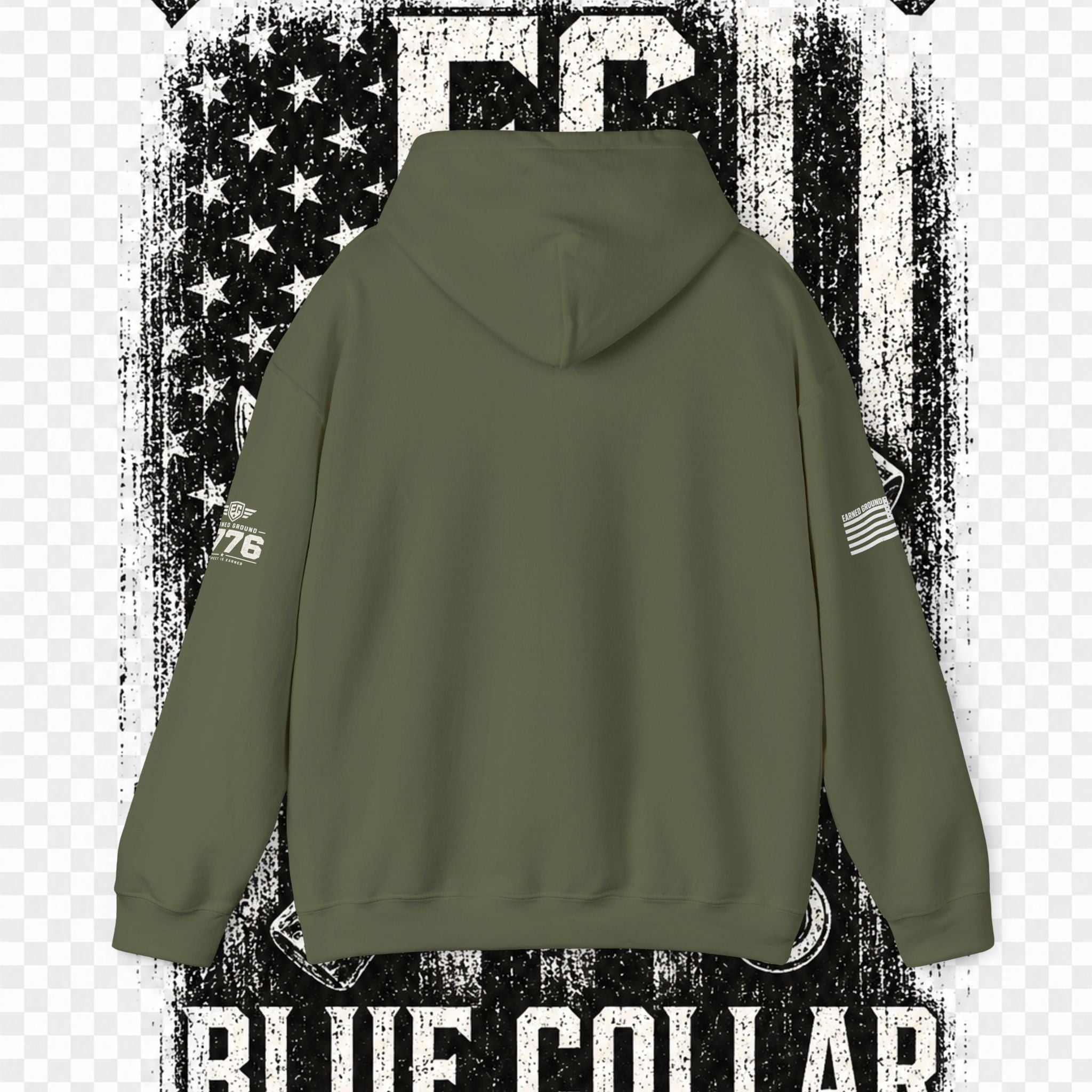 Earned Ground Blue Collar Hoodie – Blue Collar Division Hoodie