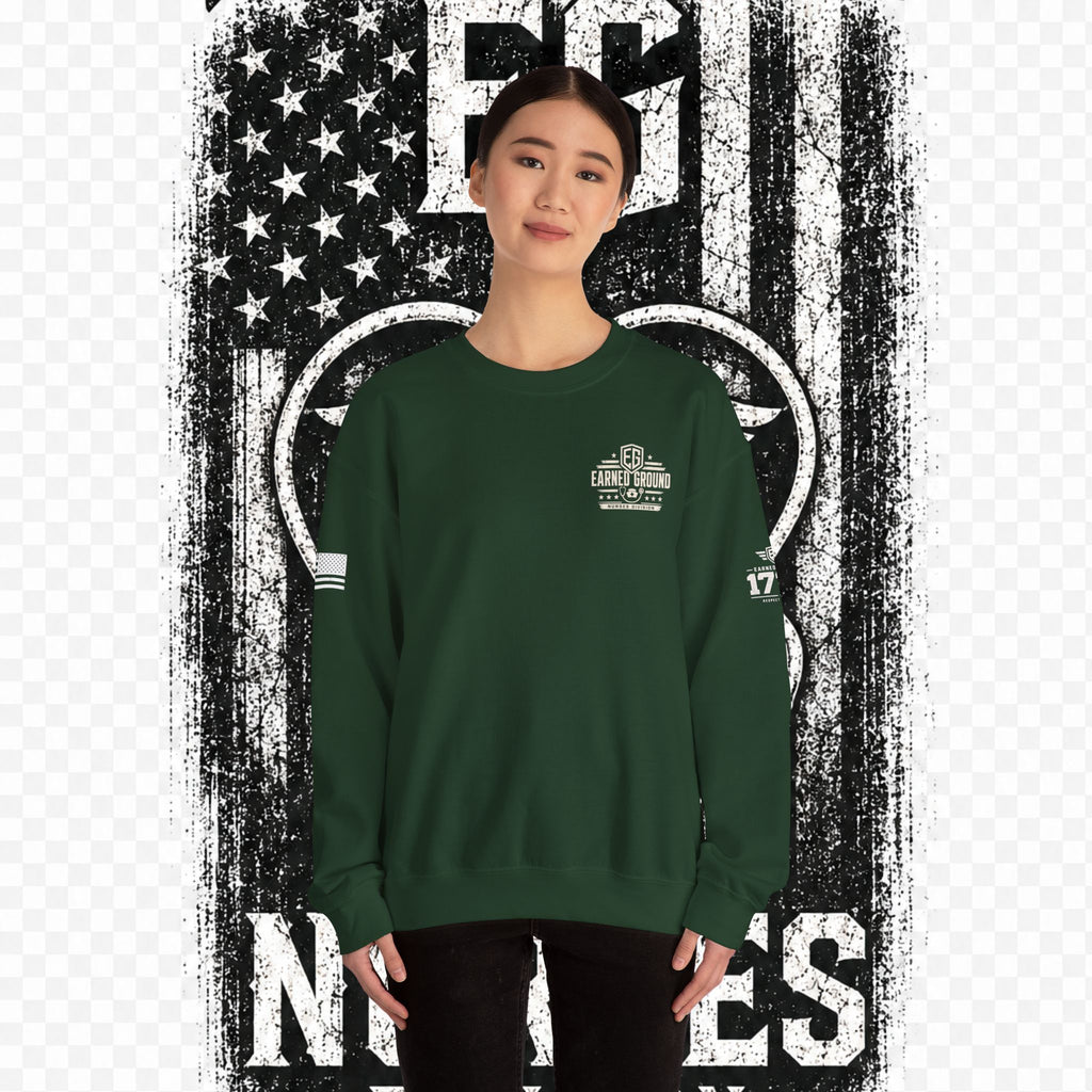 EARNED GROUND Nurses Division Crewneck Sweatshirt – Nurses Caduceus Badge Design