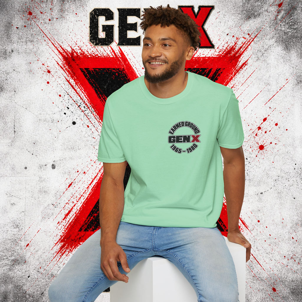 EARNED GROUD Gen X 1965–1980 Retro Logo T-Shirt