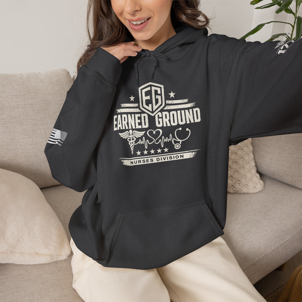 Earned Ground Nurses Division Hoodie — Nurse Tribute Pullover