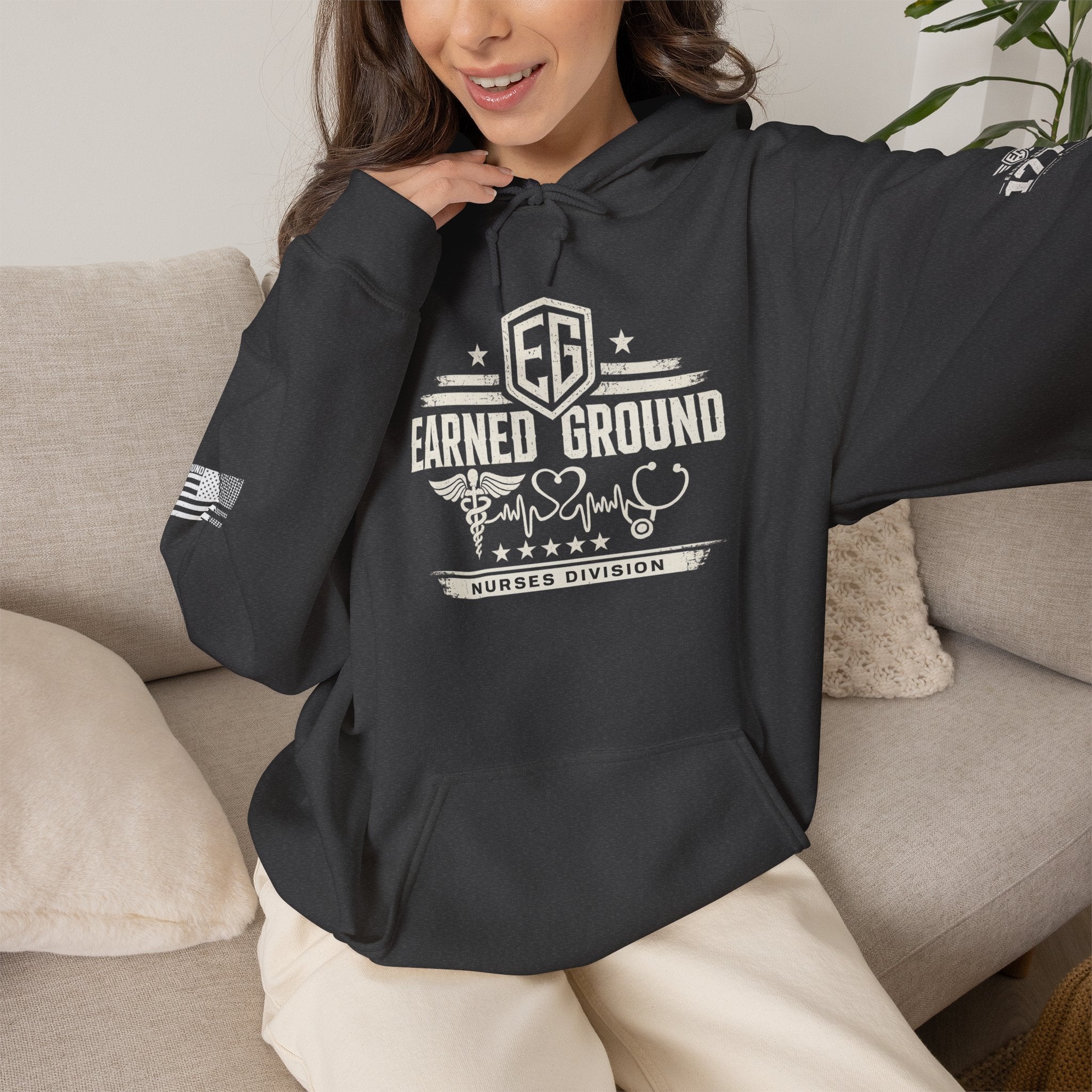 Earned Ground Nurses Division Hoodie — Nurse Tribute Pullover