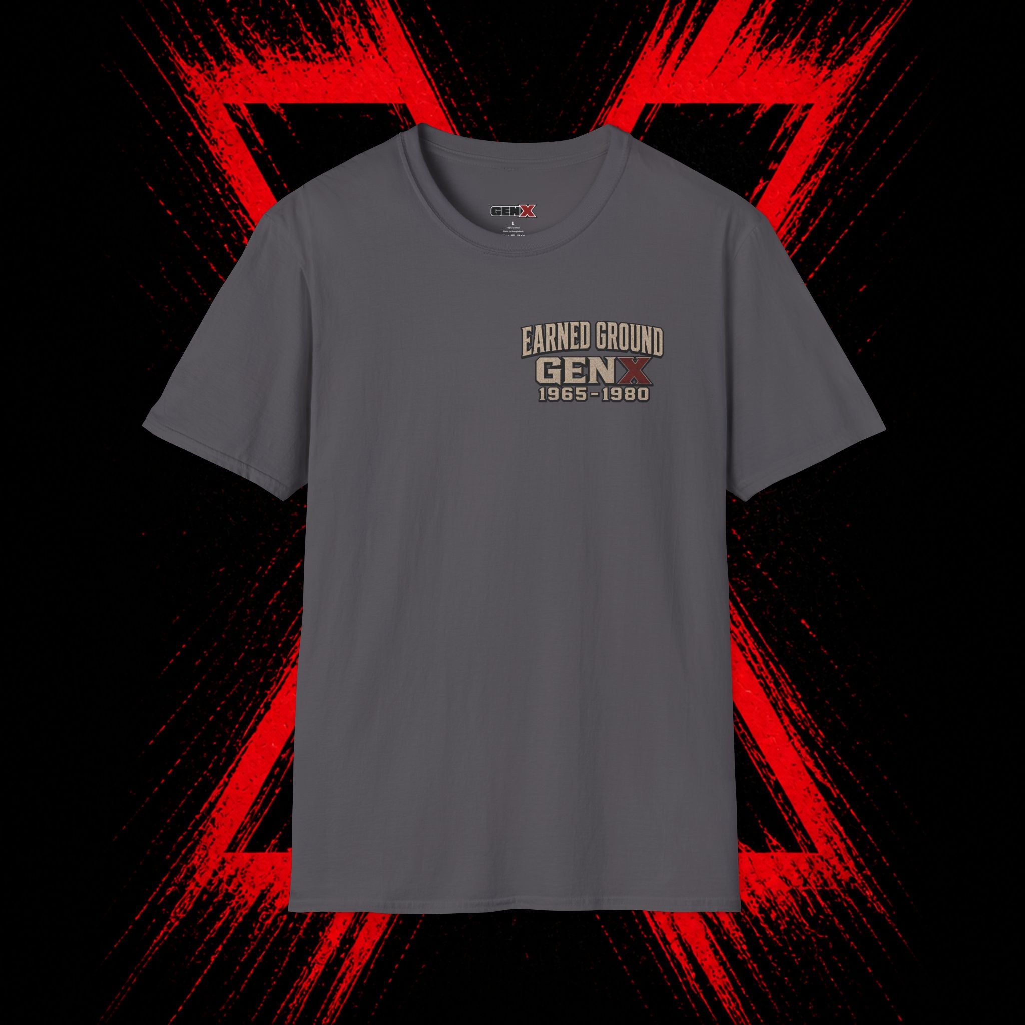 Earned Ground Gen X 1965–1980 Retro Vintage Tee— Gen X 1965–1980 Retro Vintage Tee