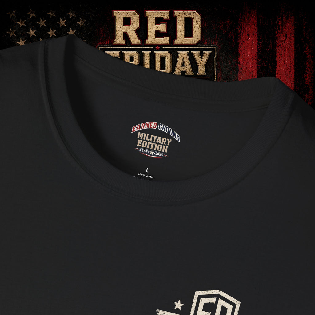 Earned Ground EG Military Flag T-Shirt — Red Friday Patriot Tee